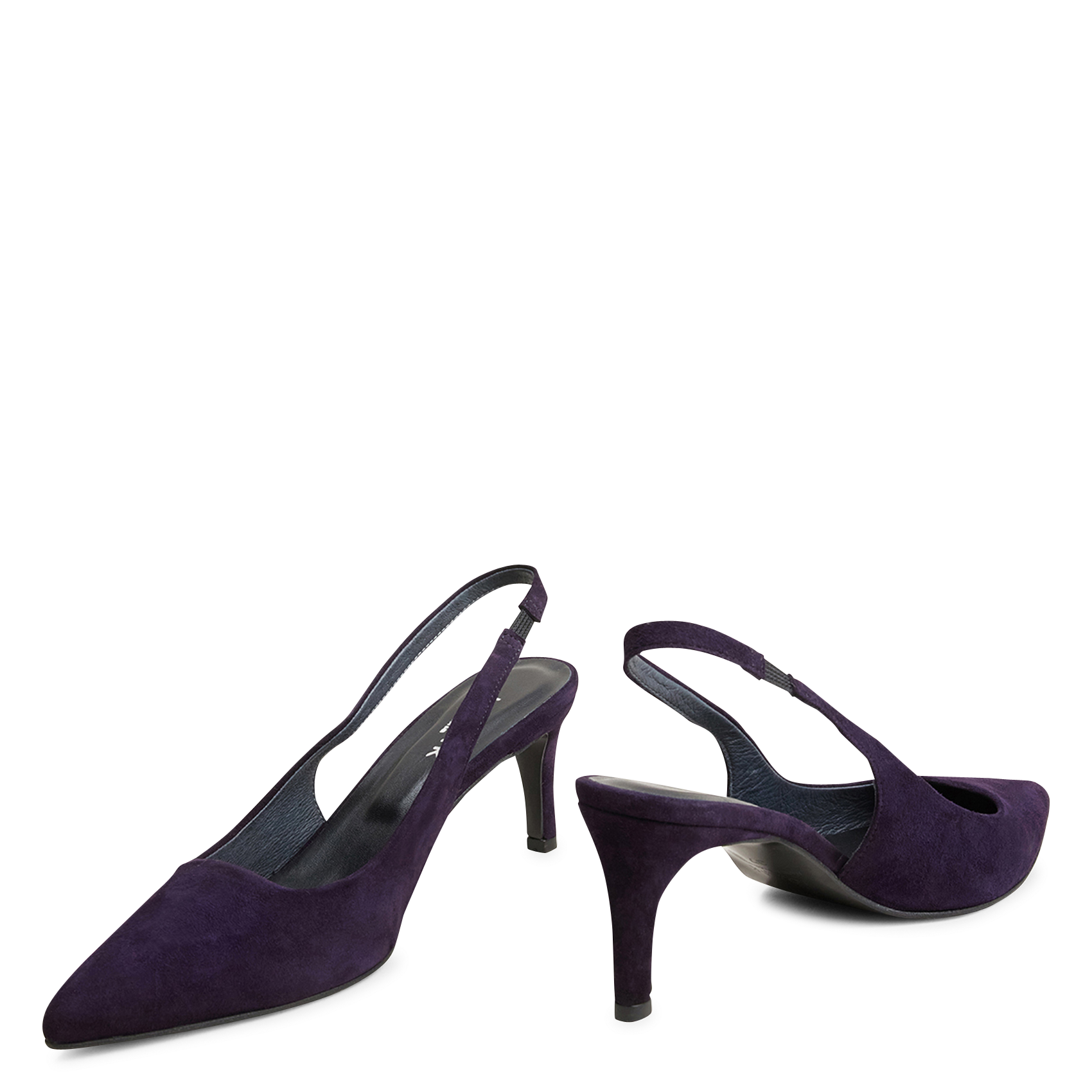 Slingback suede leather pumps | Purple JONAK Women