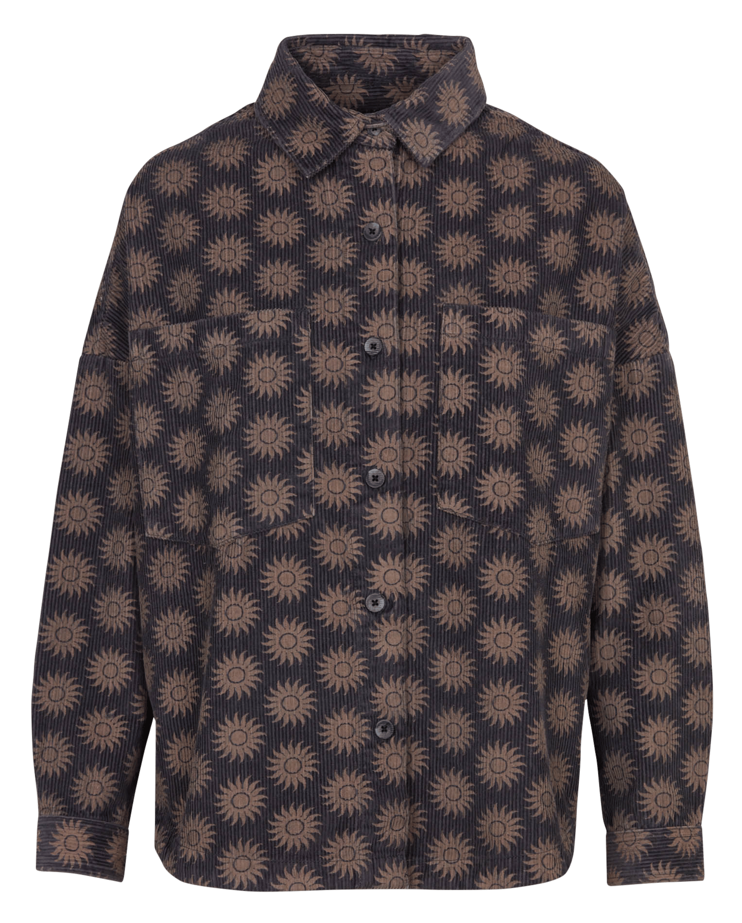 Chemise droite imprimée en velours côtelé BILLABONG Noir