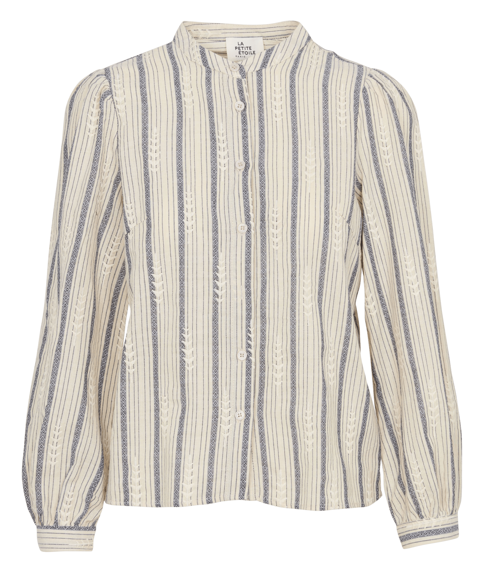 Blouse droite à motif en coton LA PETITE ETOILE Beige