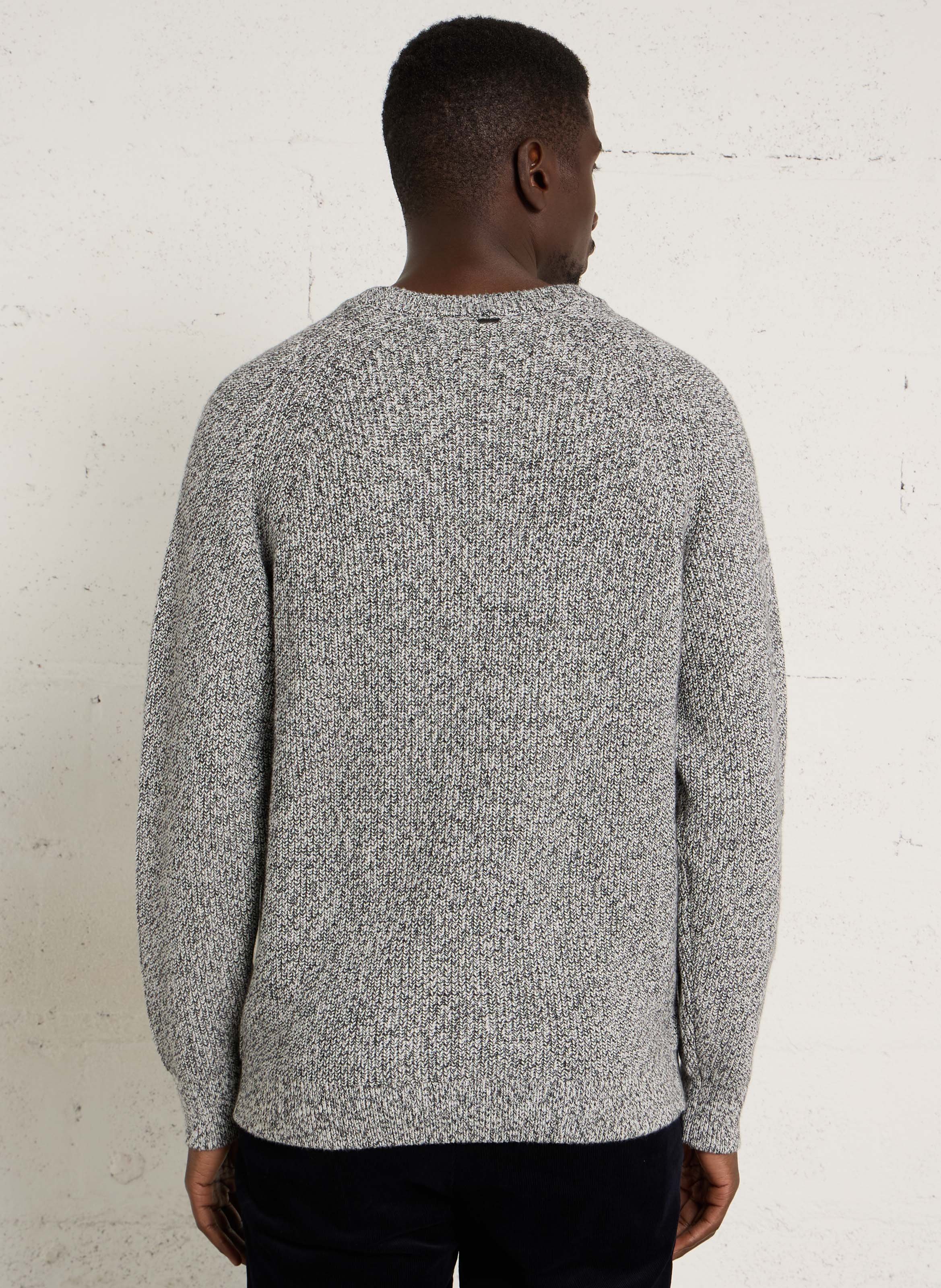 Gerade geschnittener Pullover aus Baumwoll-Mix IKKS Grau