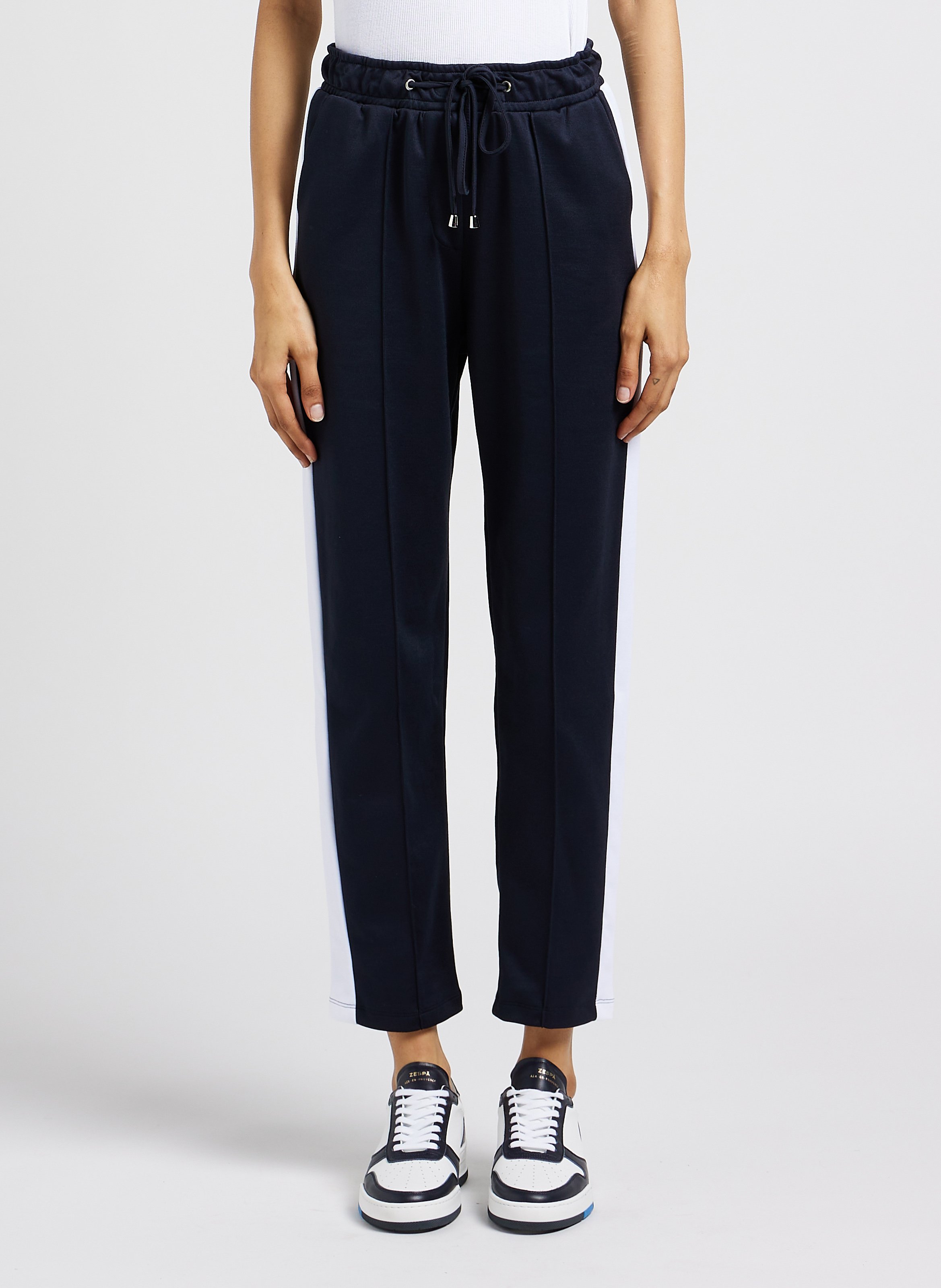 Highwaisted Track Pants Bleu Marine I Code Women Place des Tendances