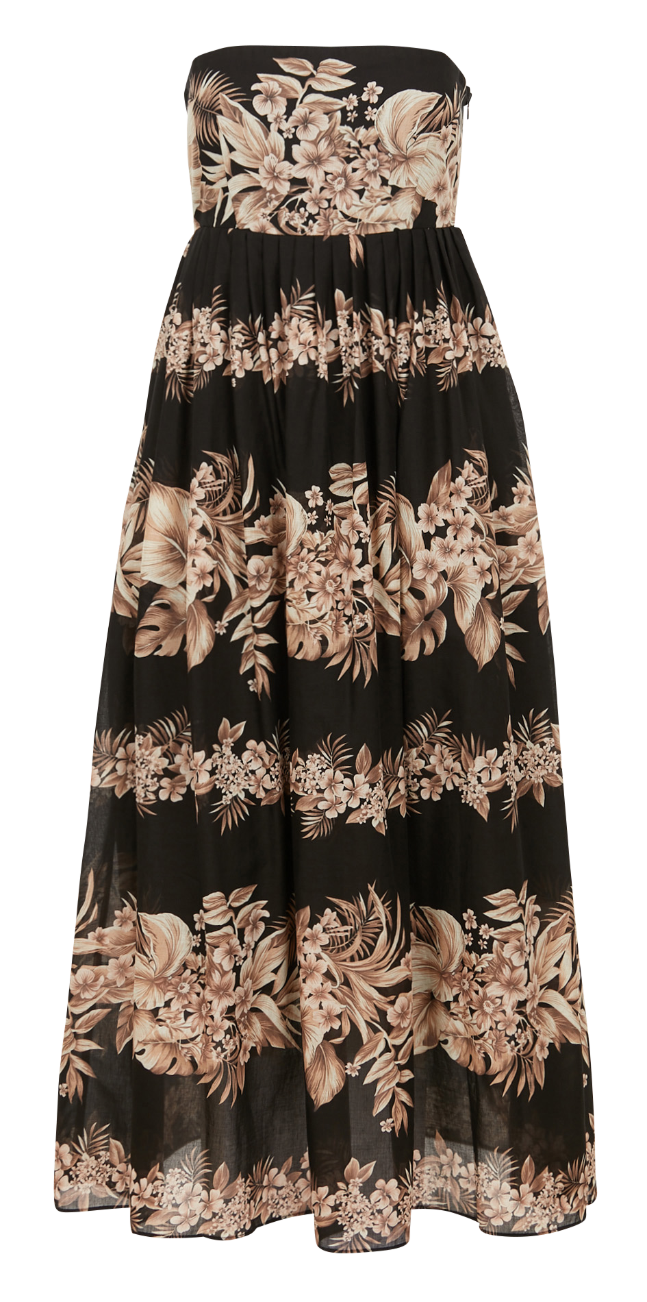 Strapless floral print cotton dress TWINSET Multicolored