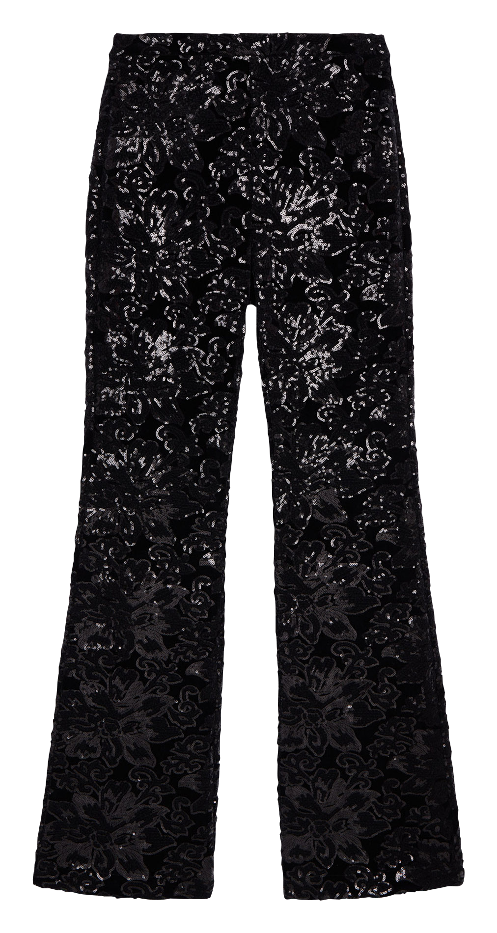 High-rise embroidered flared pants THE KOOPLES Black