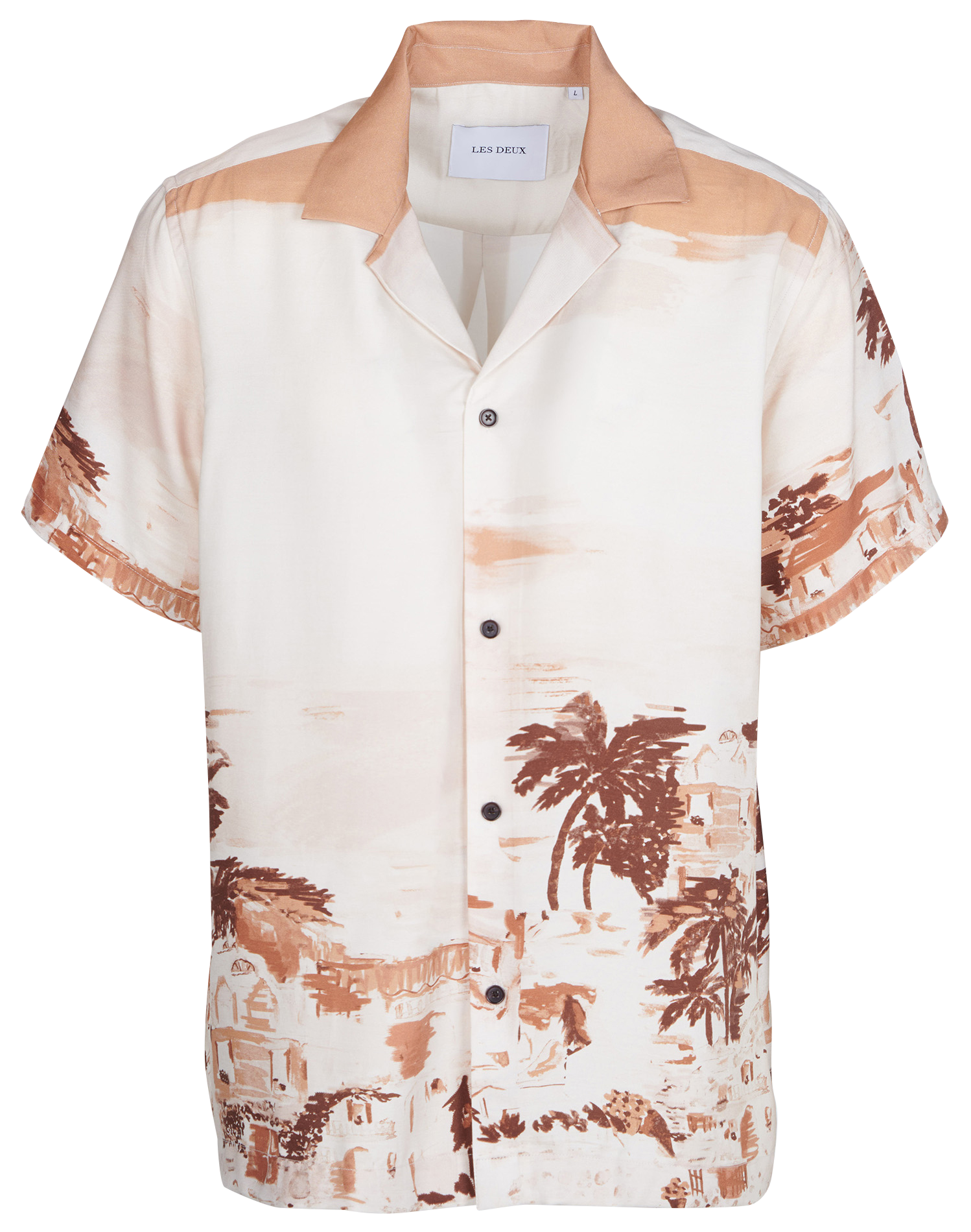 Gerades Hemd mit Kuba-Kragen LES DEUX Orange