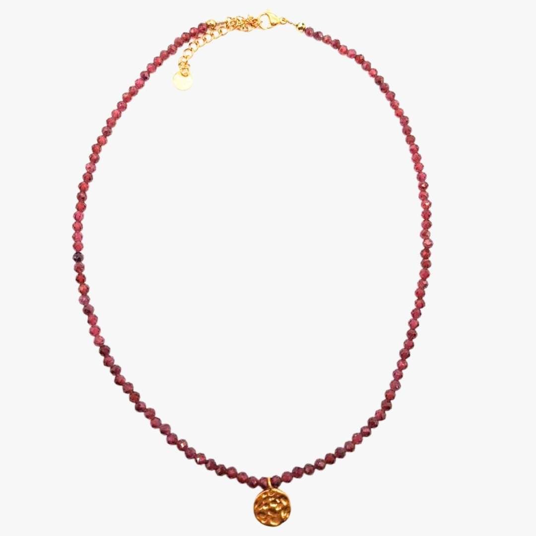 Garnet necklace GINANDGER Red
