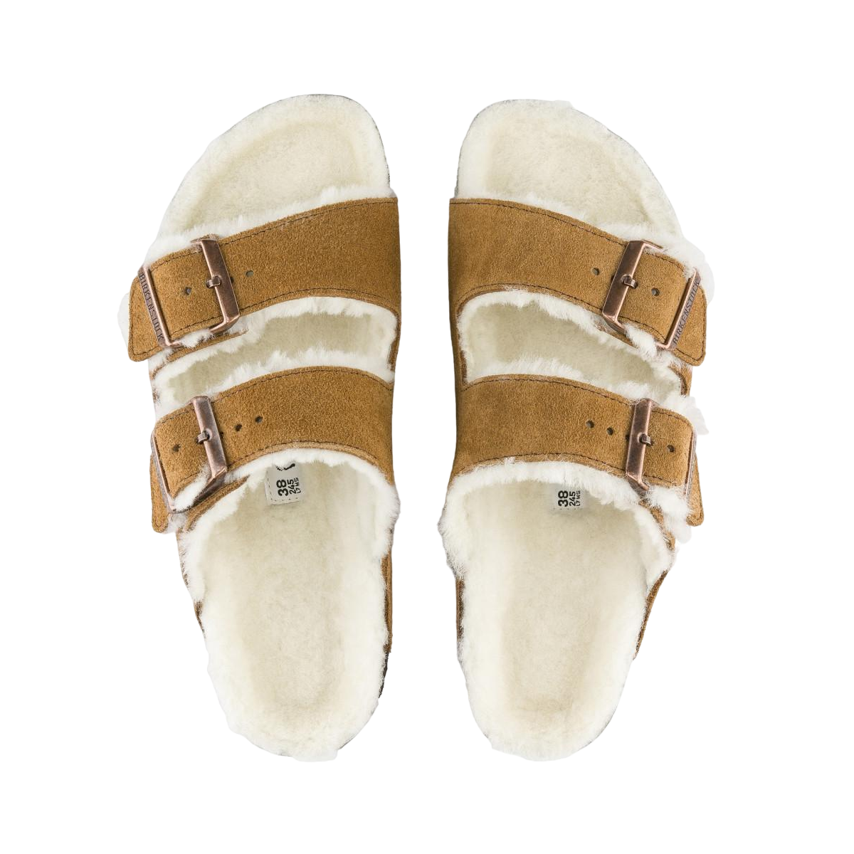 Fur-lined sandals BIRKENSTOCK Golden