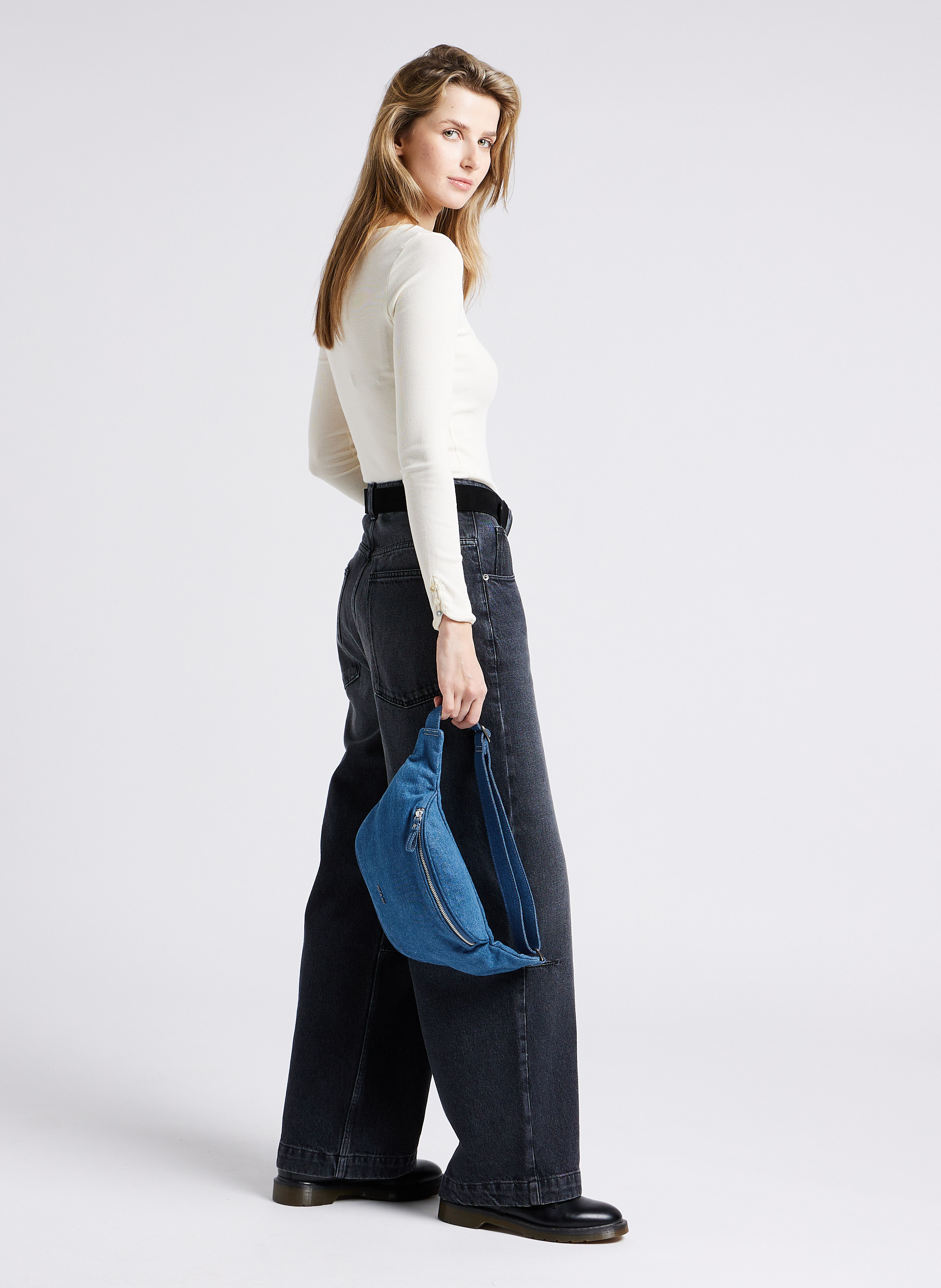 Sac banane en coton NAT & NIN Bleu