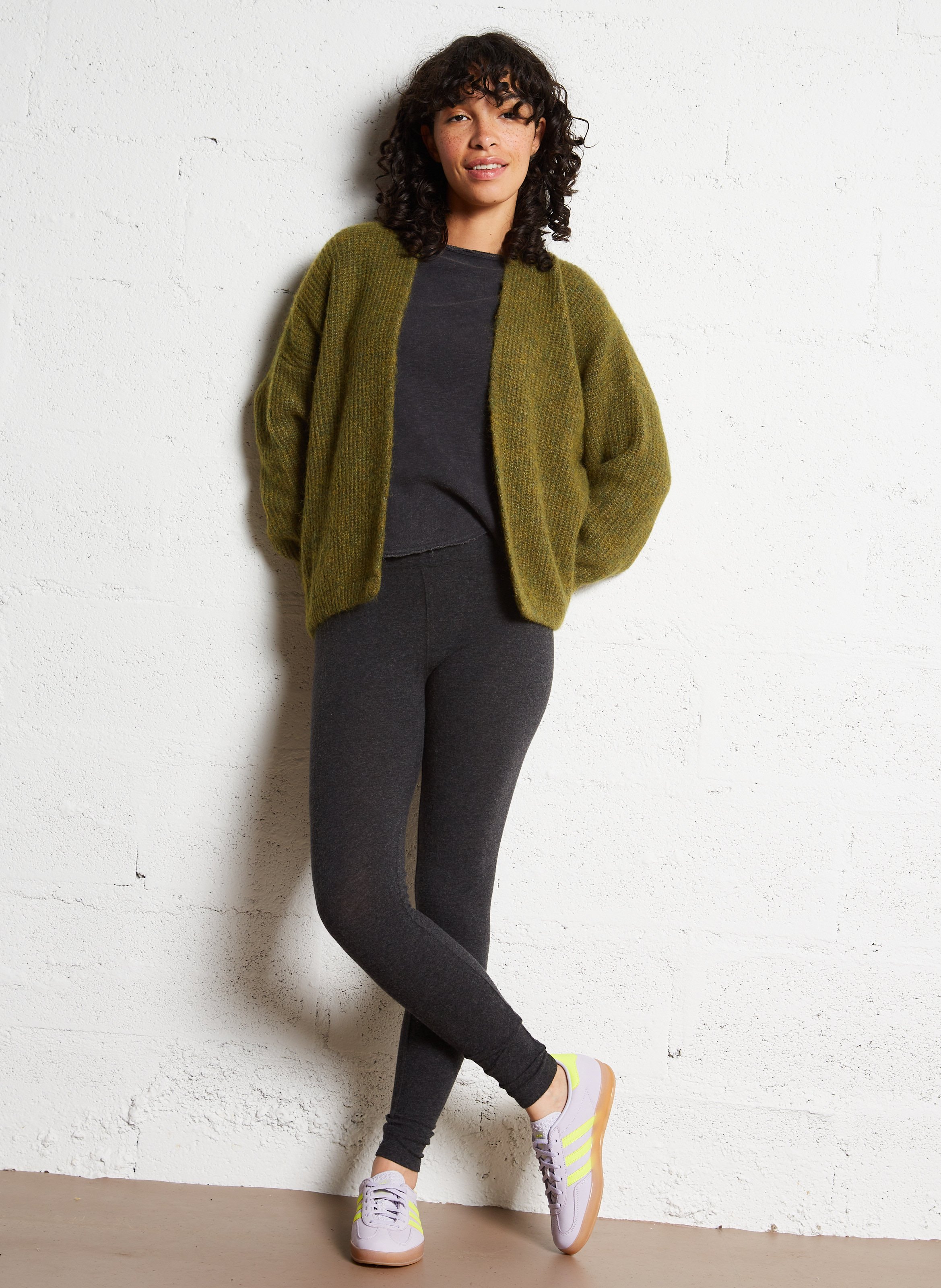 Baumwoll-T-Shirt mit Rundhalsausschnitt Schwarz