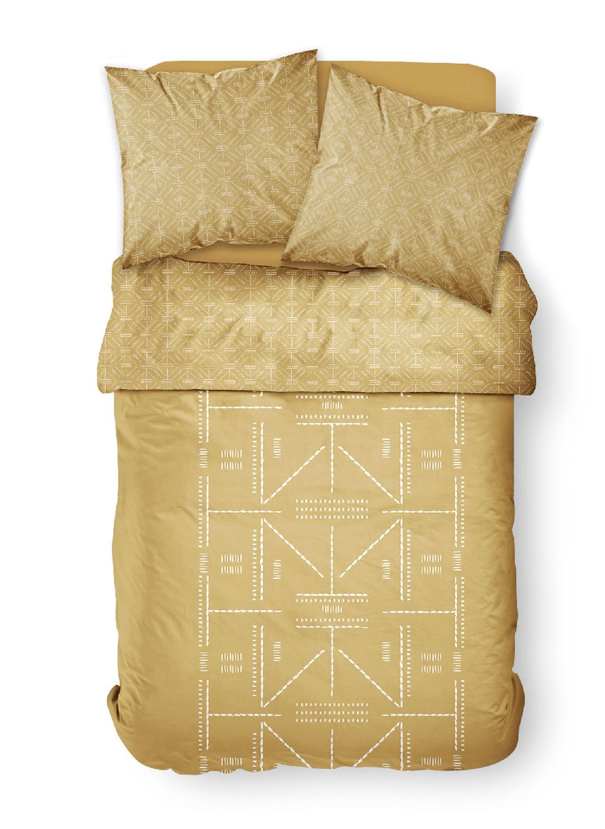 Printed cotton bedding set TODAY LINGE DE MAISON White