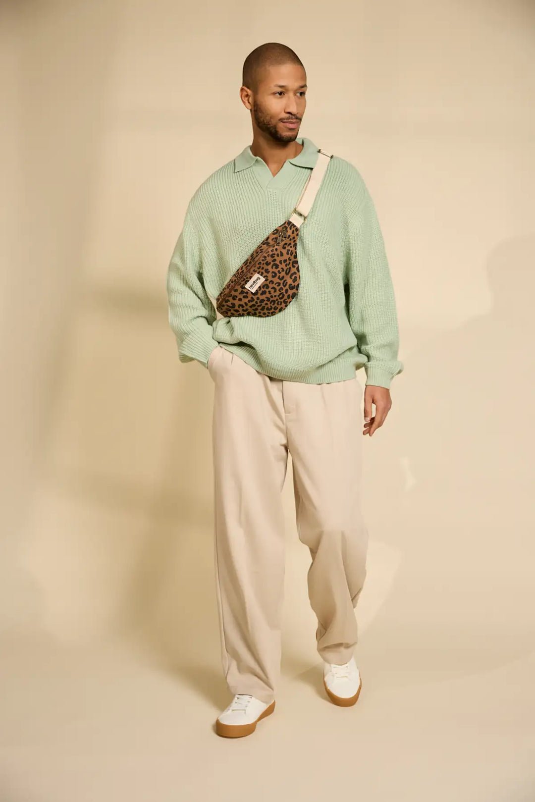 Cotton waist bag HINDBAG Brown