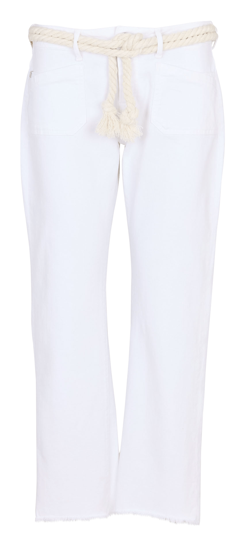 Cotton-blend straight jeans LE TEMPS DES CERISES White