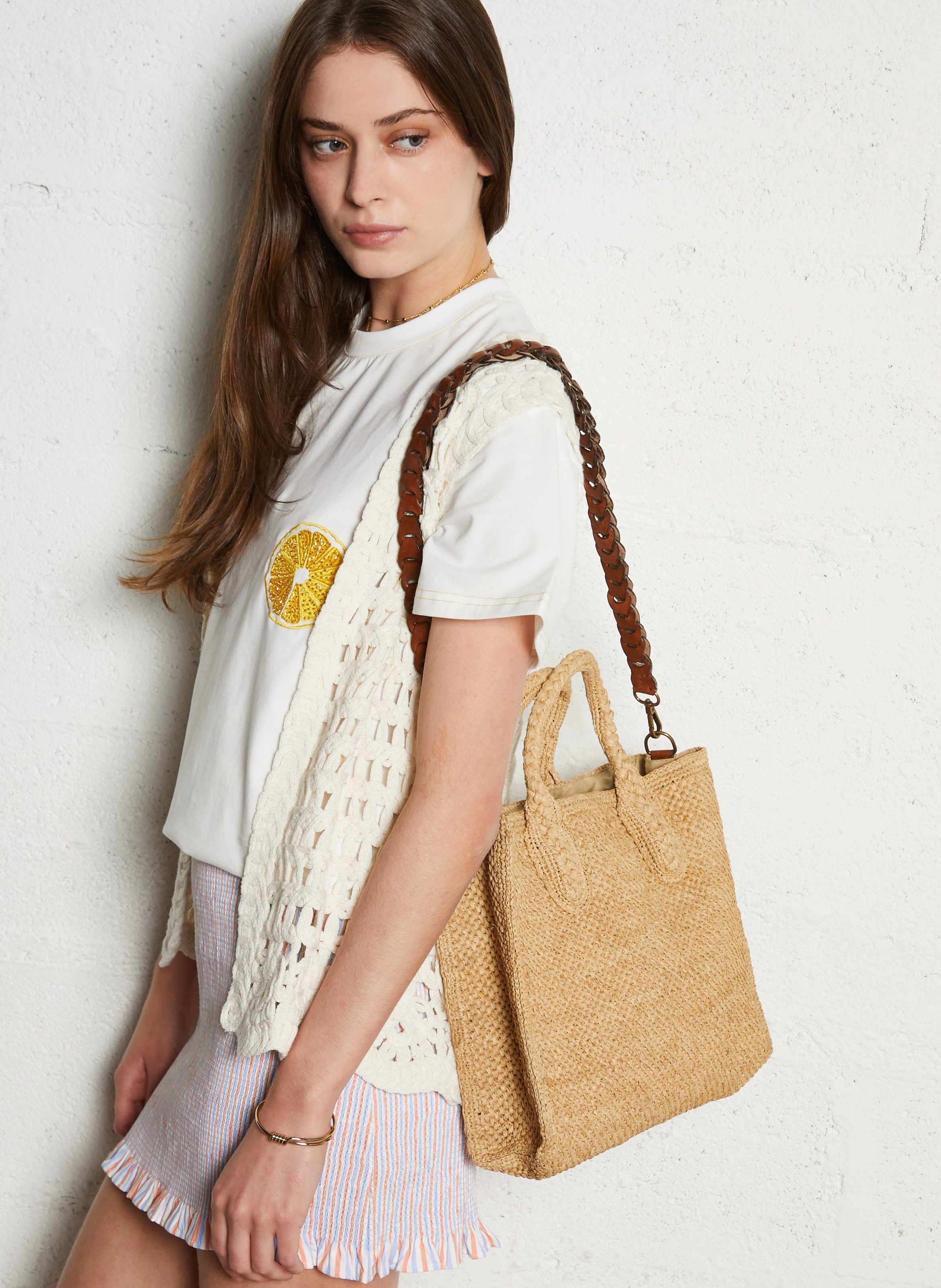 Sac en raphia IBELIV Beige
