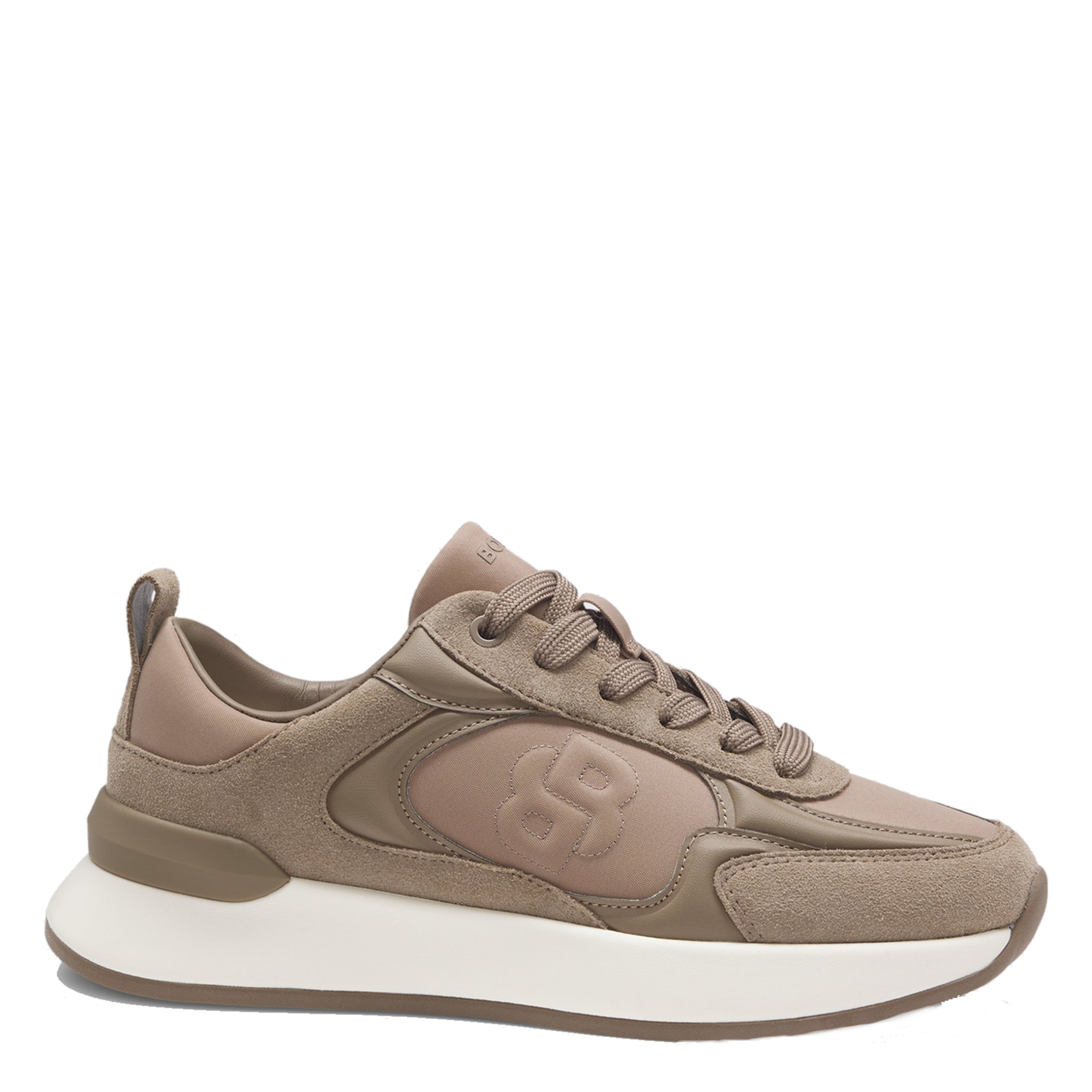 Baskets basses en cuir BOSS Marron