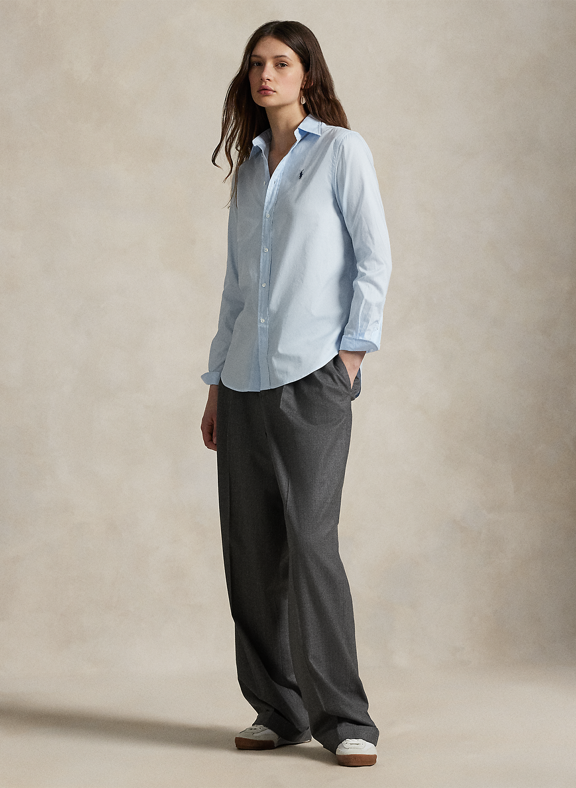 Chemise col classique en coton POLO RALPH LAUREN Bleu