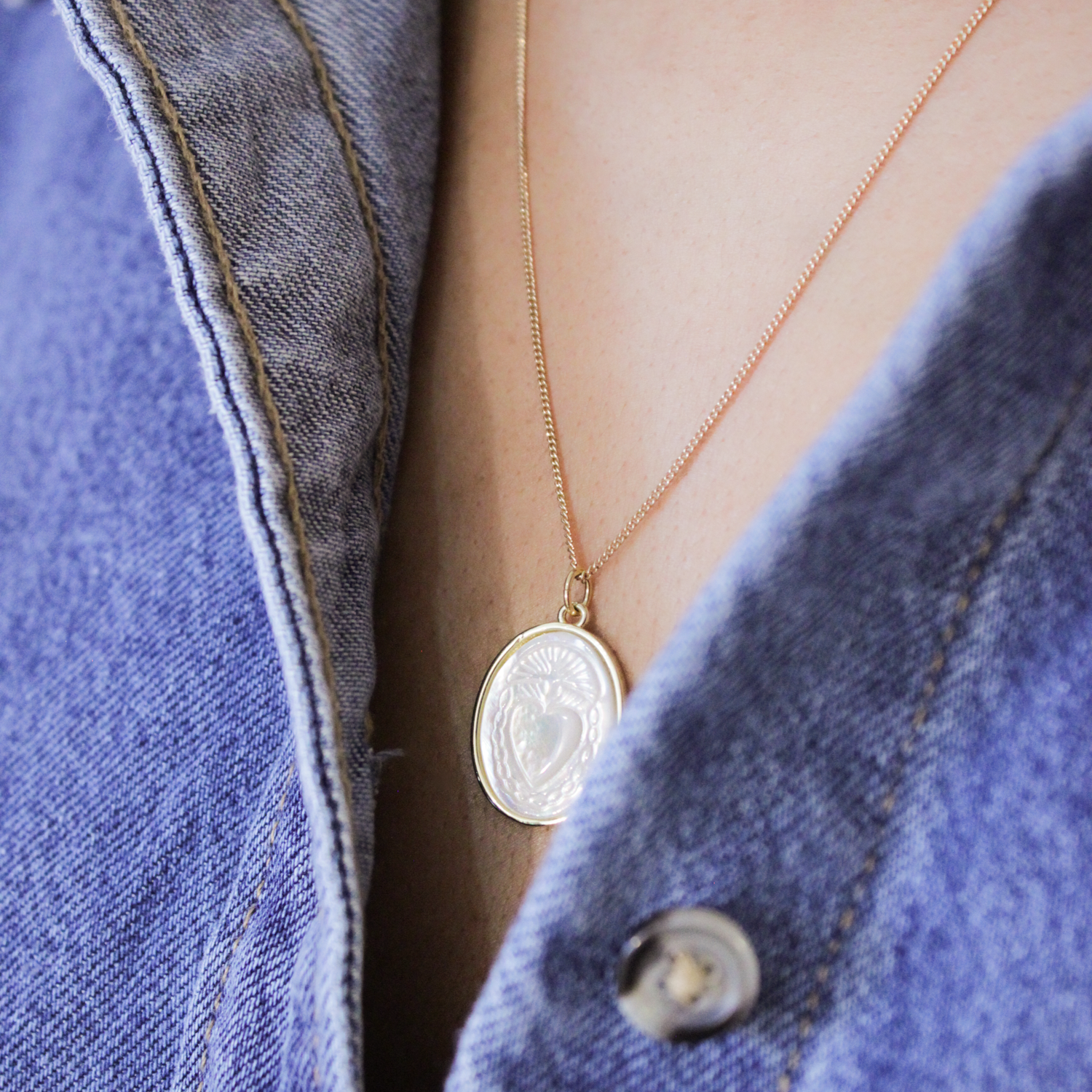 Collier long ex voto - eve L'ATELIER DES DAMES Doré