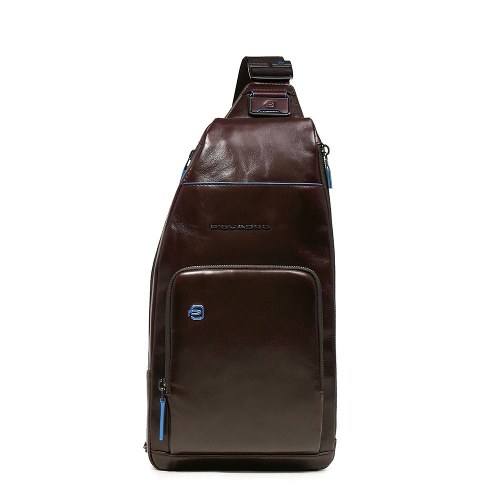 Customizable chest bag for ipad®mini with RFID protection PIQUADRO Brown