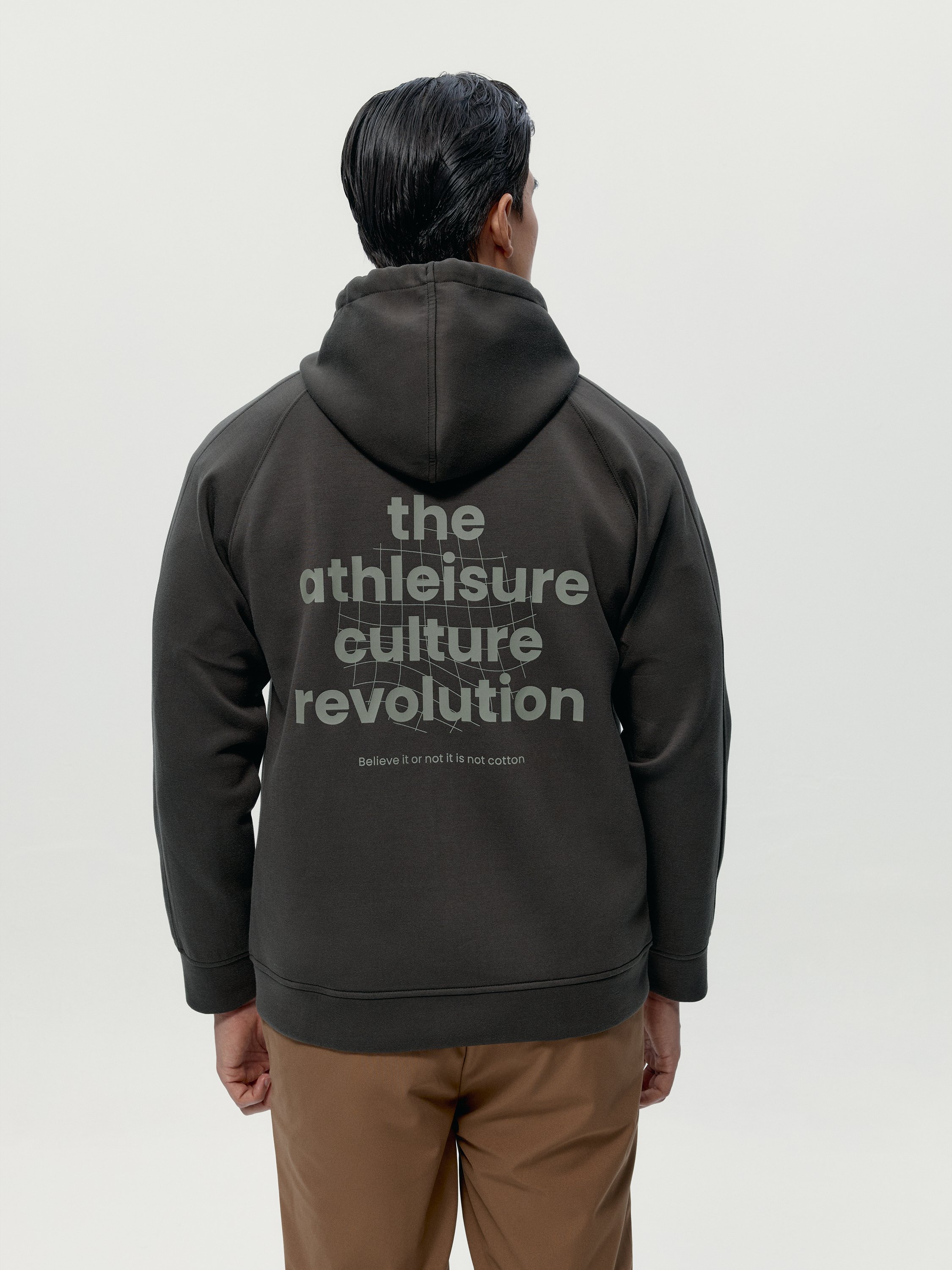 Comfortable sports hoodie with hood BORN LIVING YOGA Brown