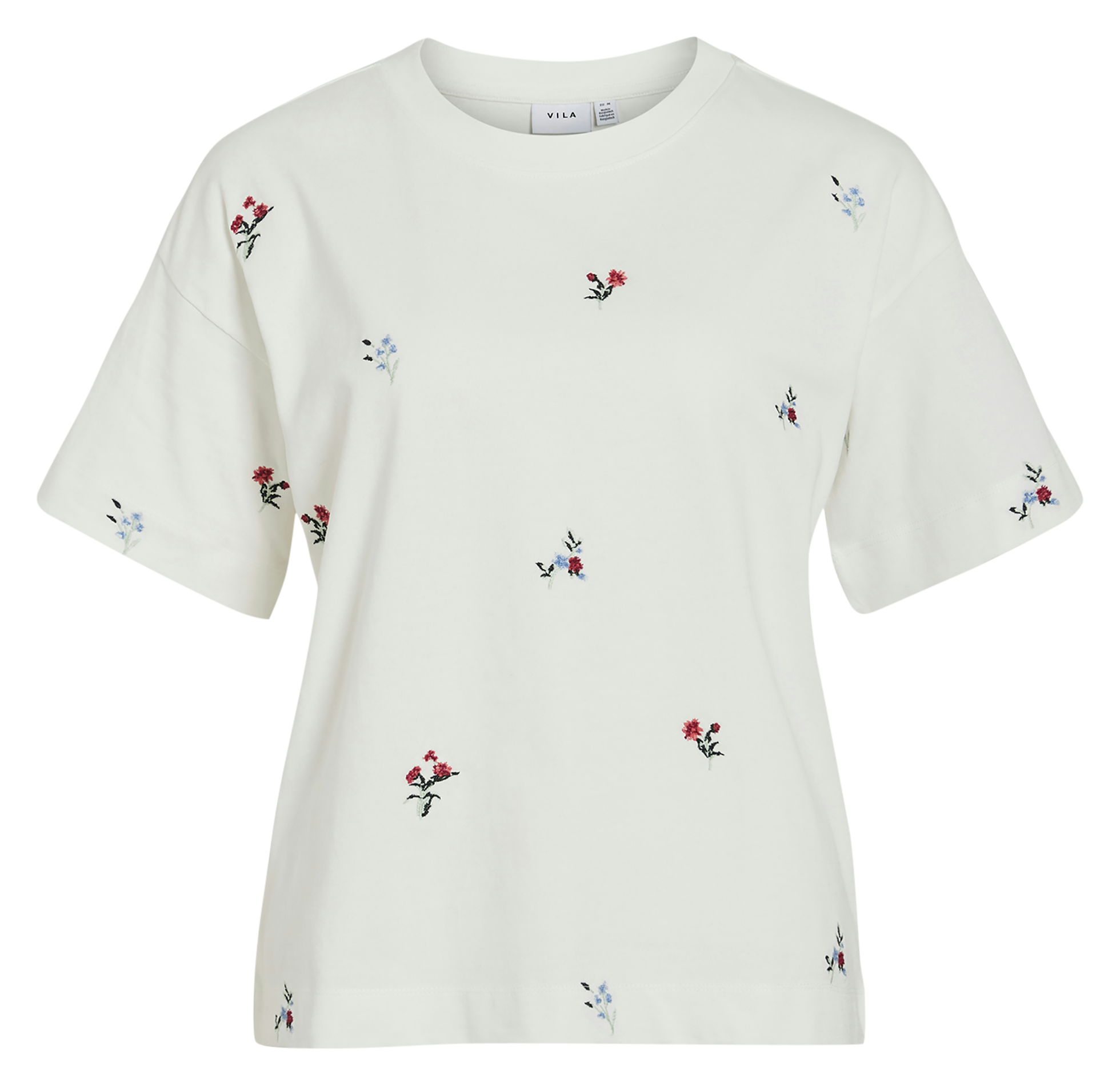 Oversized T-shirt van biologisch katoenmix  Snow white-emb color