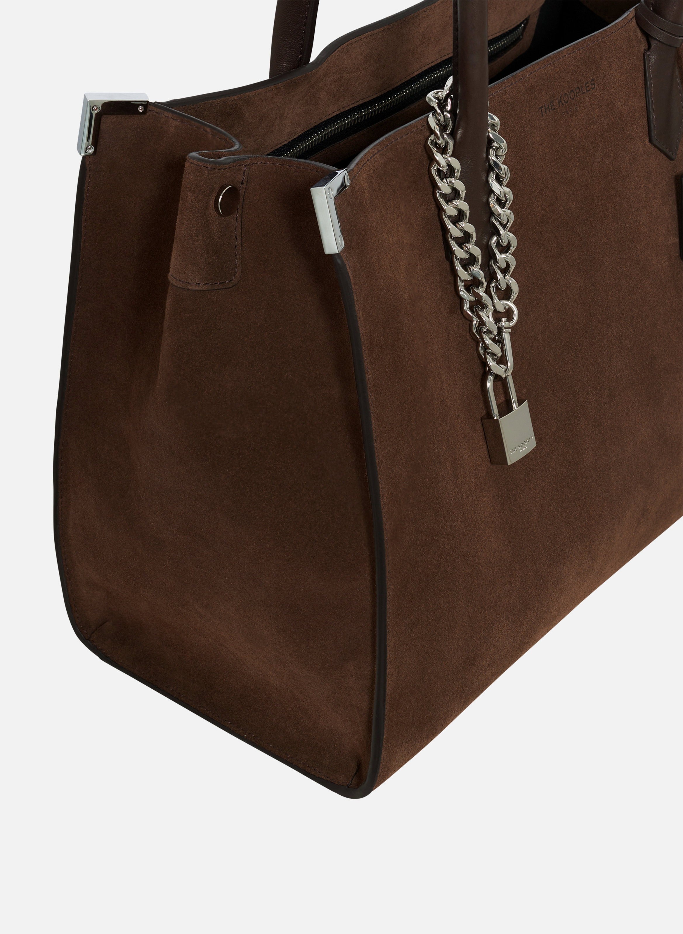 Ming L suede tote bag THE KOOPLES Brown