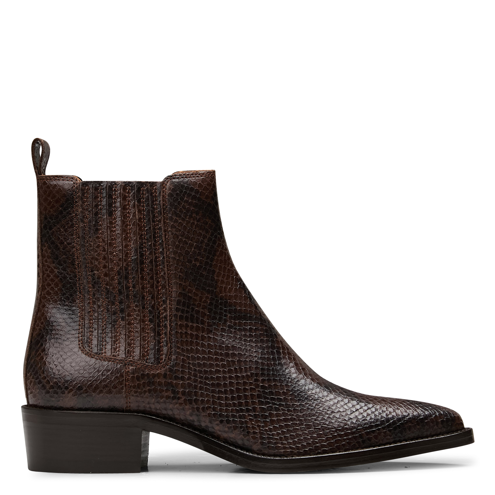 Bottines en cuir imprimé  BOBBIES Marron