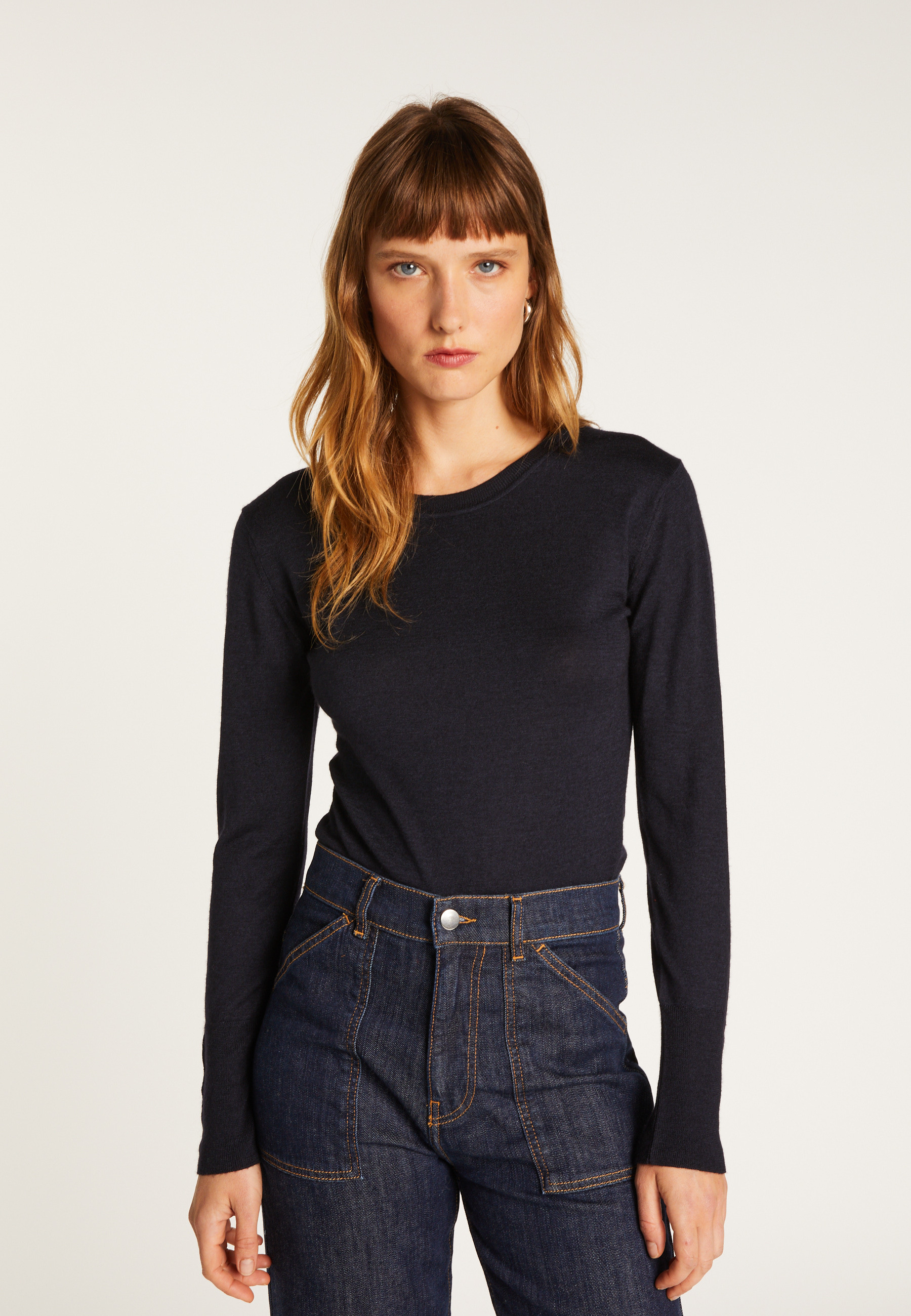 Cashmere silk T-shirt MAISON MONTAGUT Blue