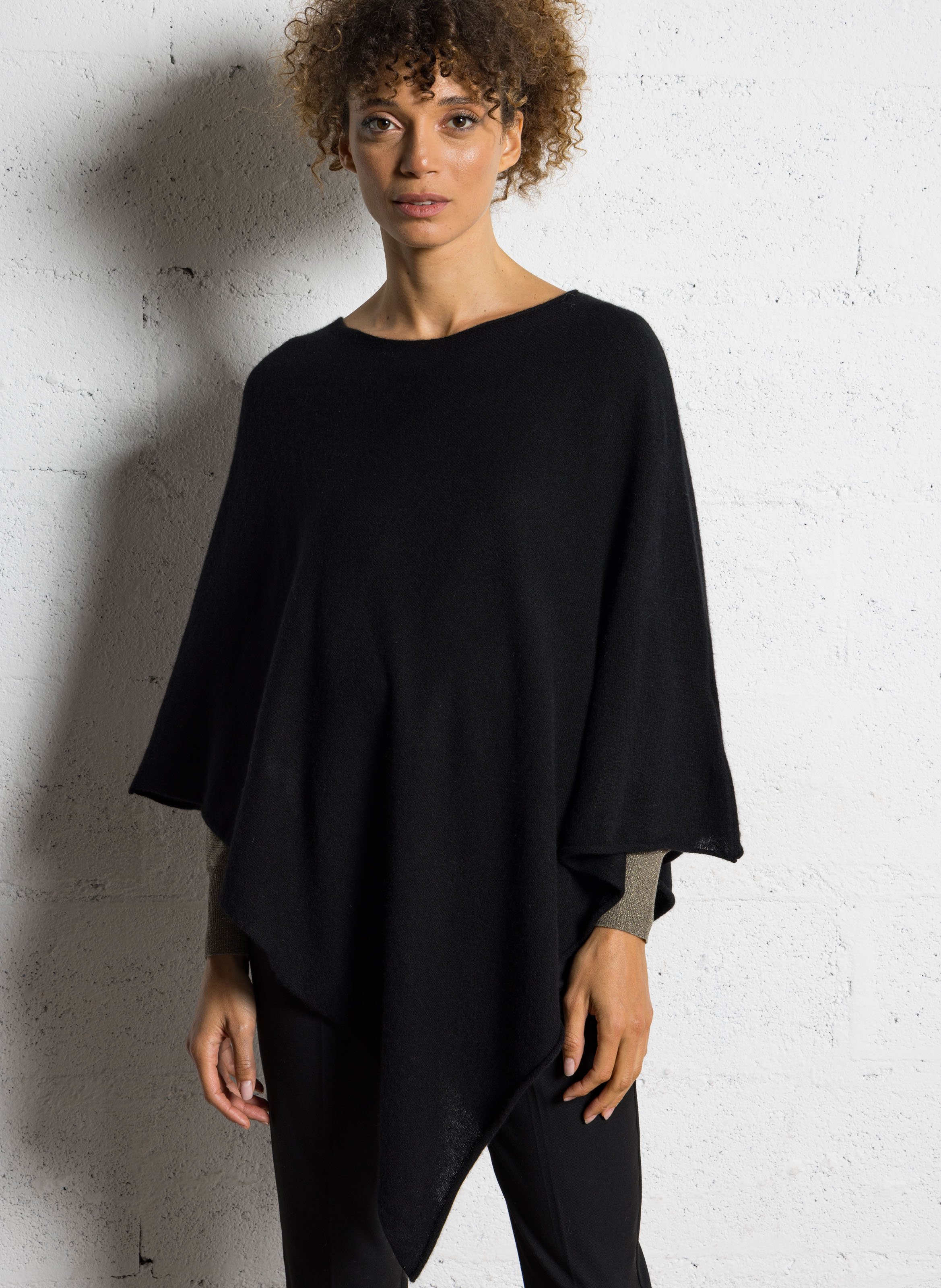 Poncho col bateau en cachemire SUD EXPRESS