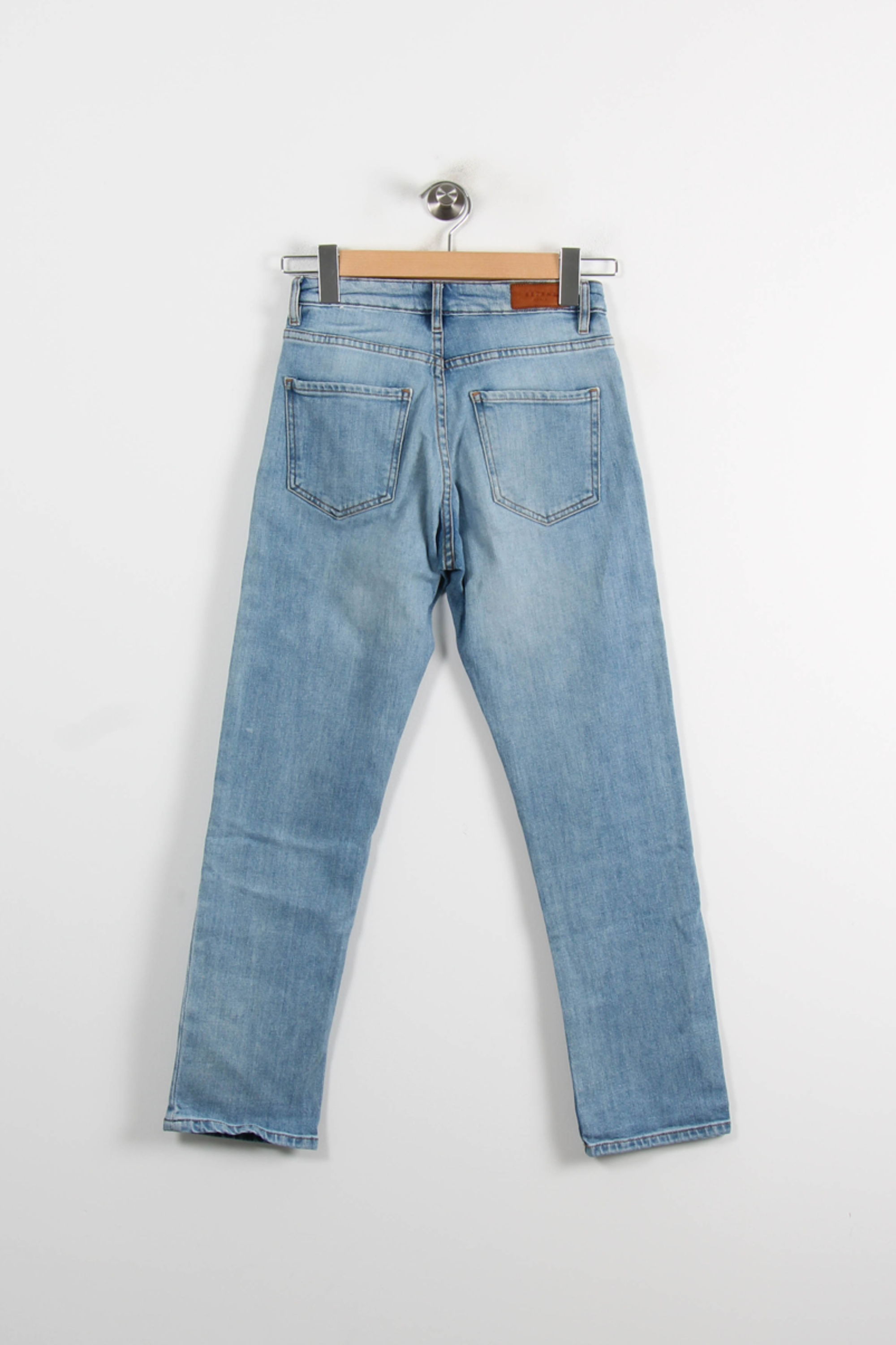 Cropped slim jeans with studs SEZANE - Seconde main Blue