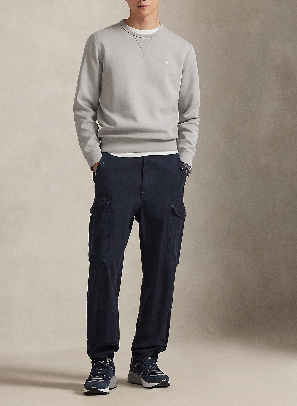 Gerade geschnittenes Sweatshirt aus Baumwoll-Mix POLO RALPH LAUREN Grau