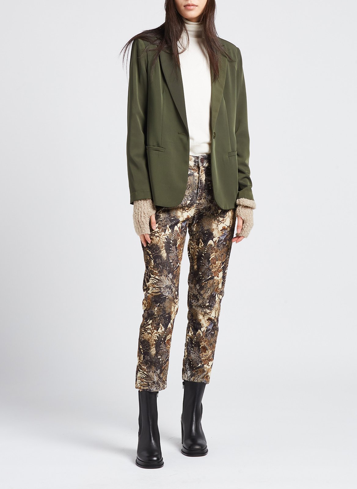 Pantalon droit en coton mélangé imprimé PLEASE Multicolore