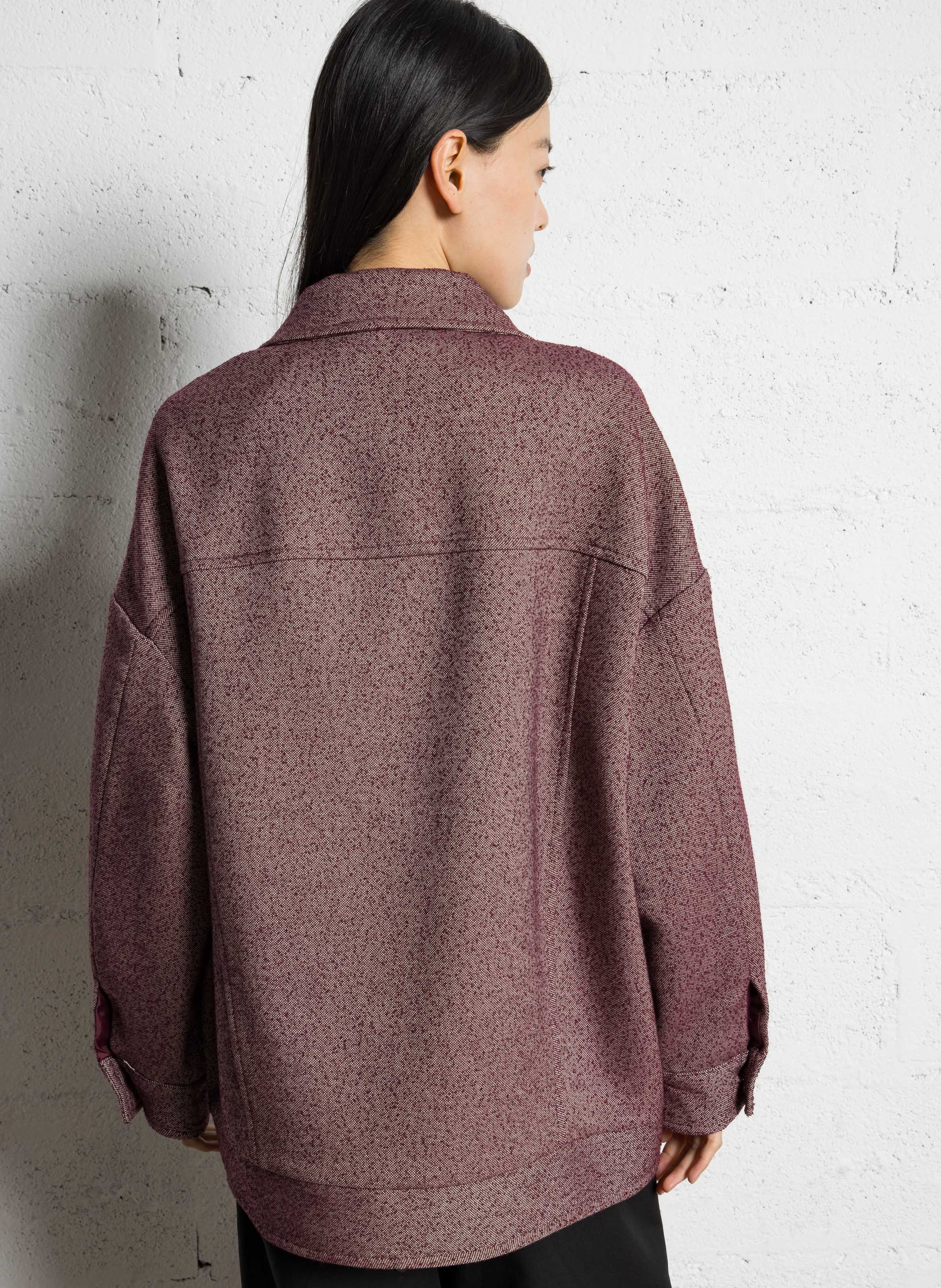 Oversized jacket with jewel buttons IMPERIAL Red