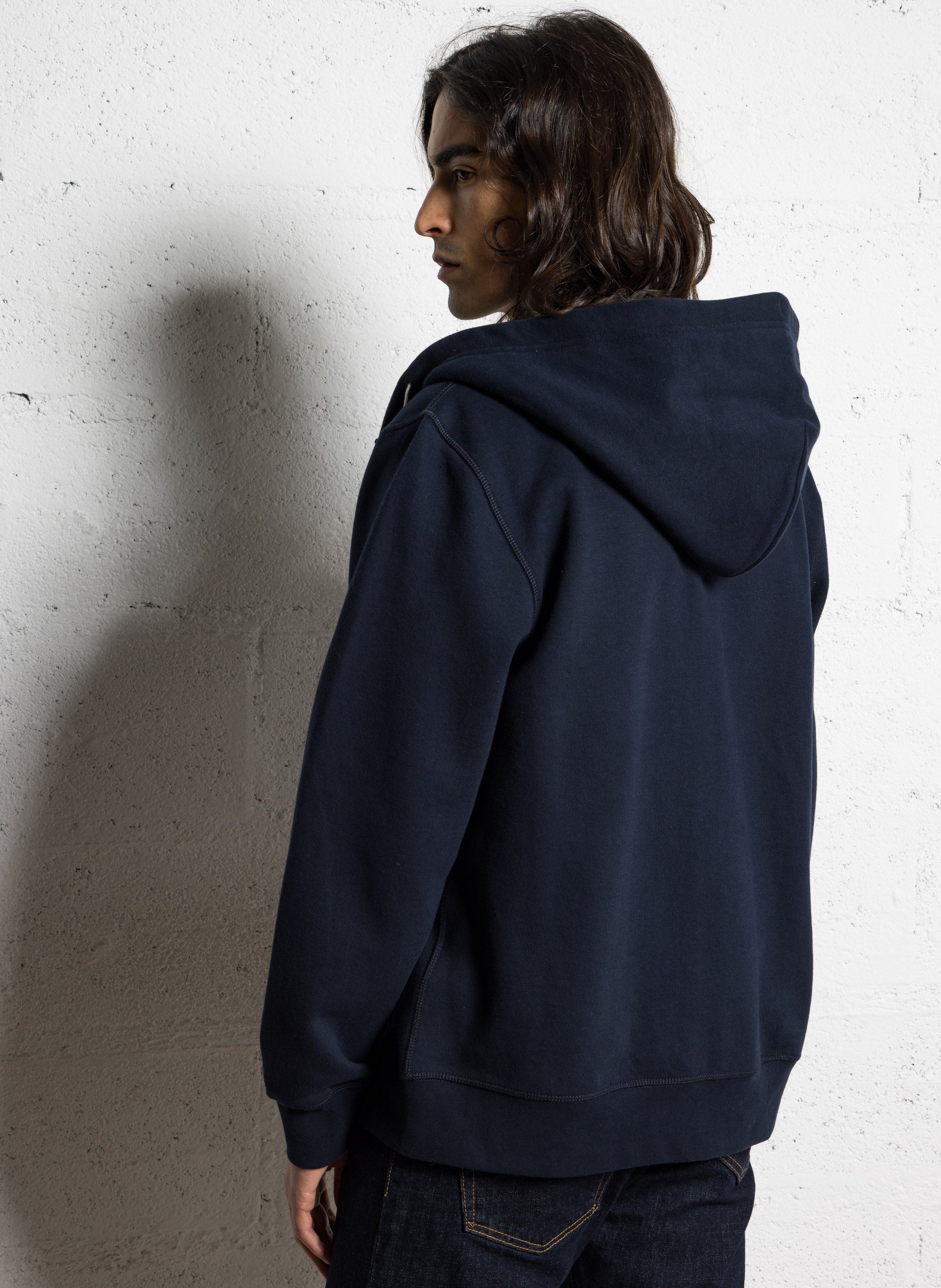 Cotton-mix round-neck sweatshirt TOMMY HILFIGER Blue