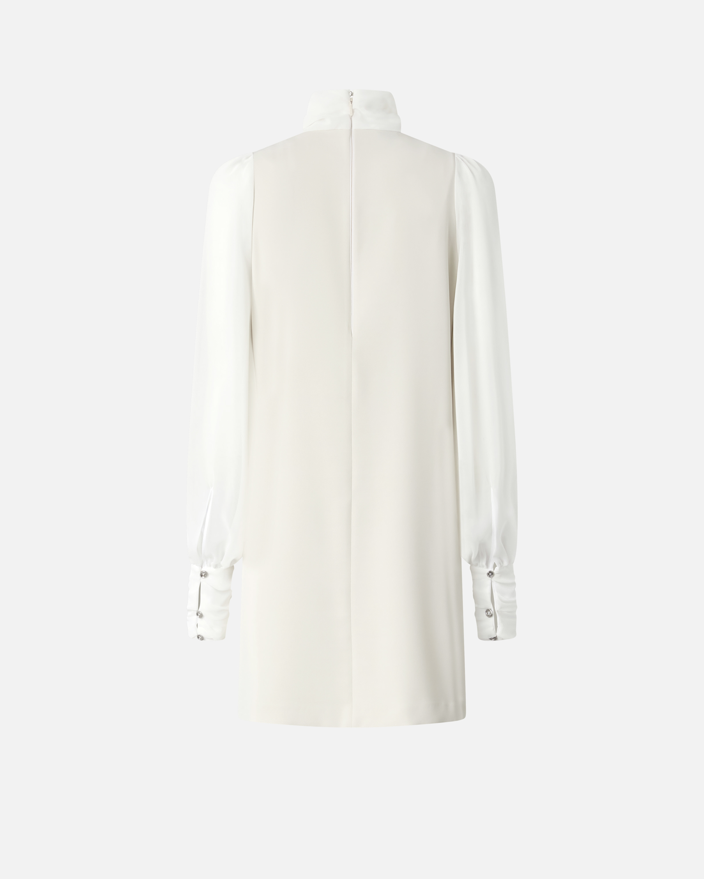 Short dress with high neck in georgette crepe PINKO Beige