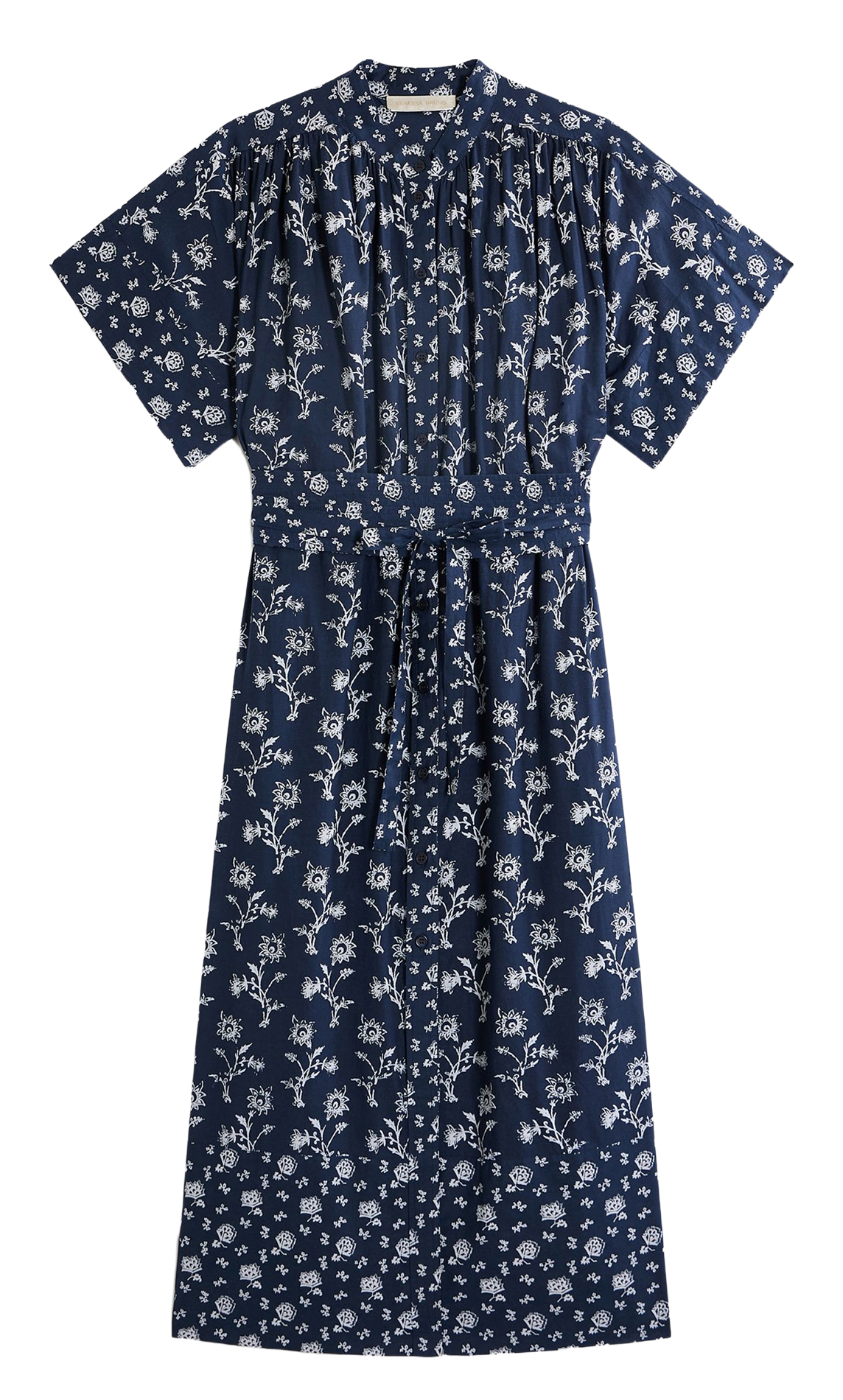 Flowy midi dress with printed cotton VANESSA BRUNO Black