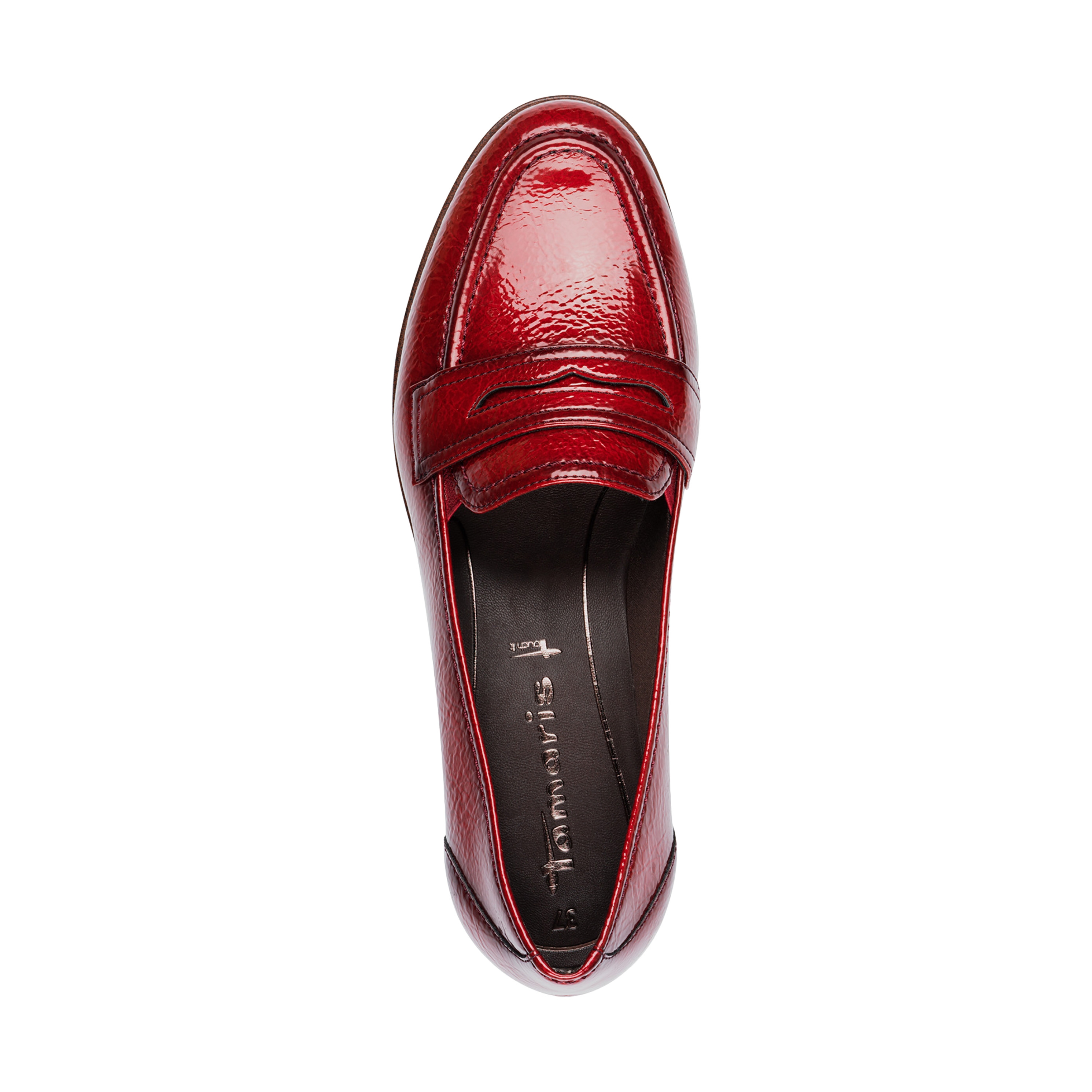 Slip-on moccasin TAMARIS Red
