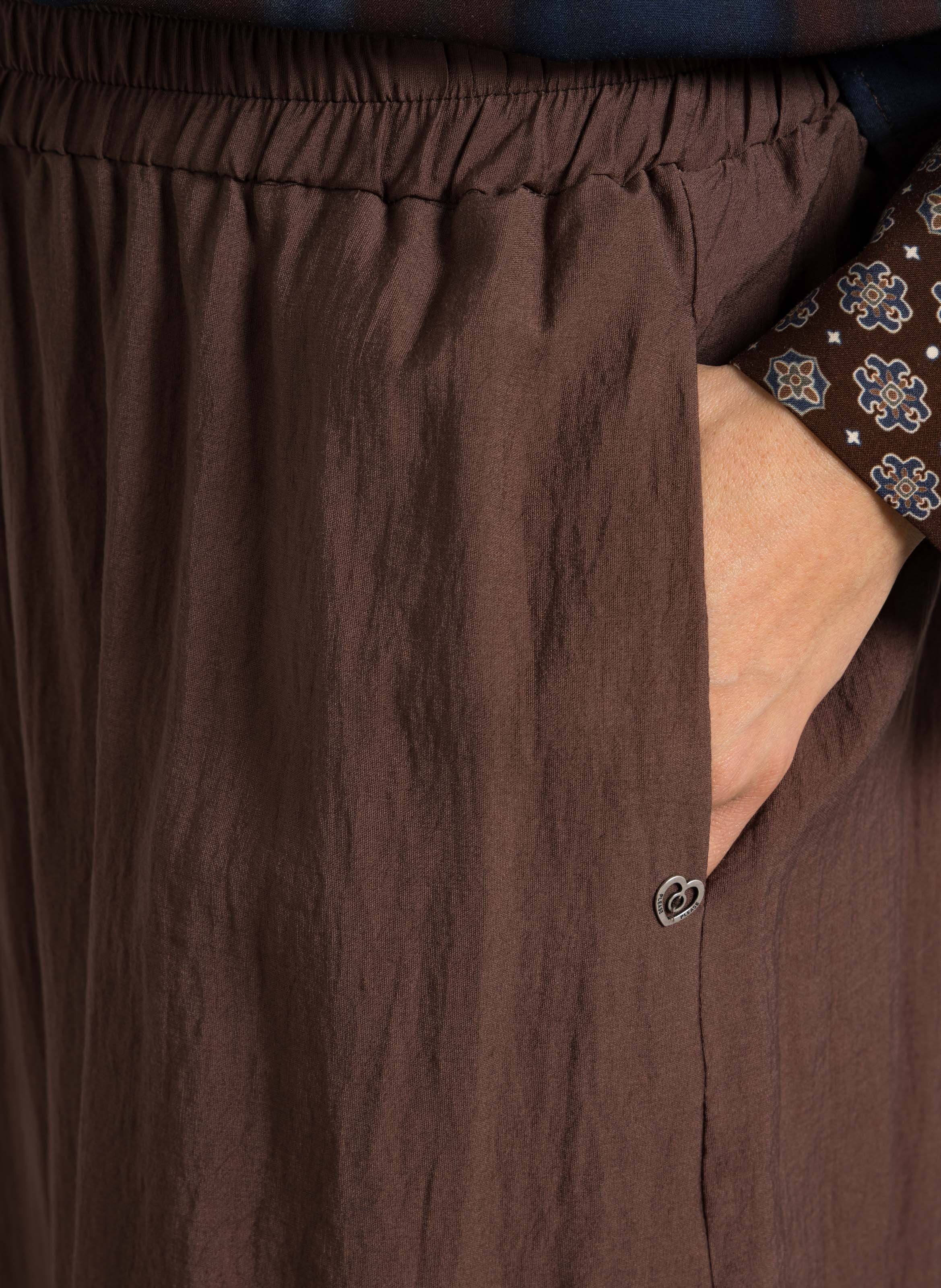 Pantalon large PLEASE Marron