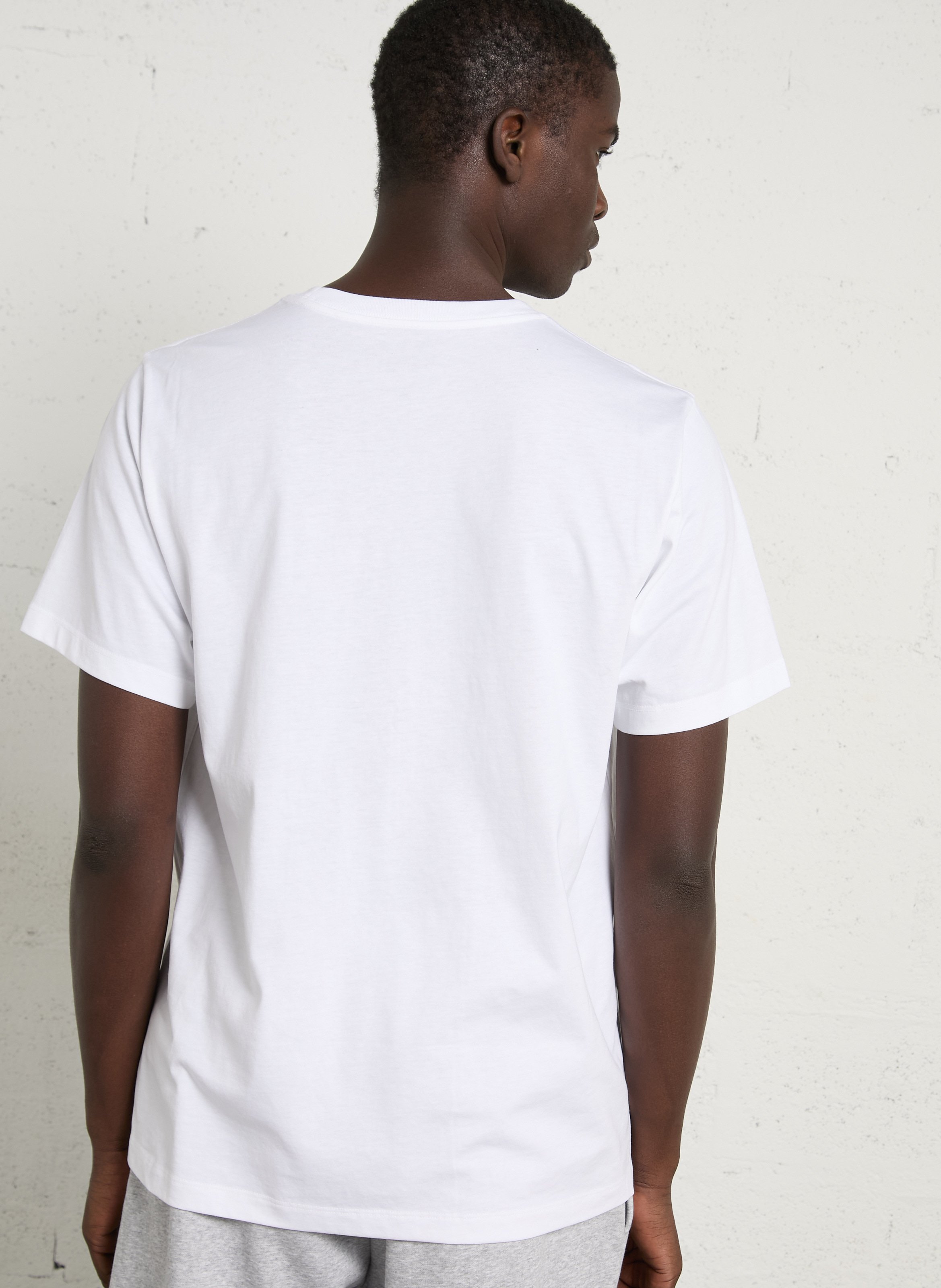 Staright embroidered round-neck cotton T-shirt THE NORTH FACE White