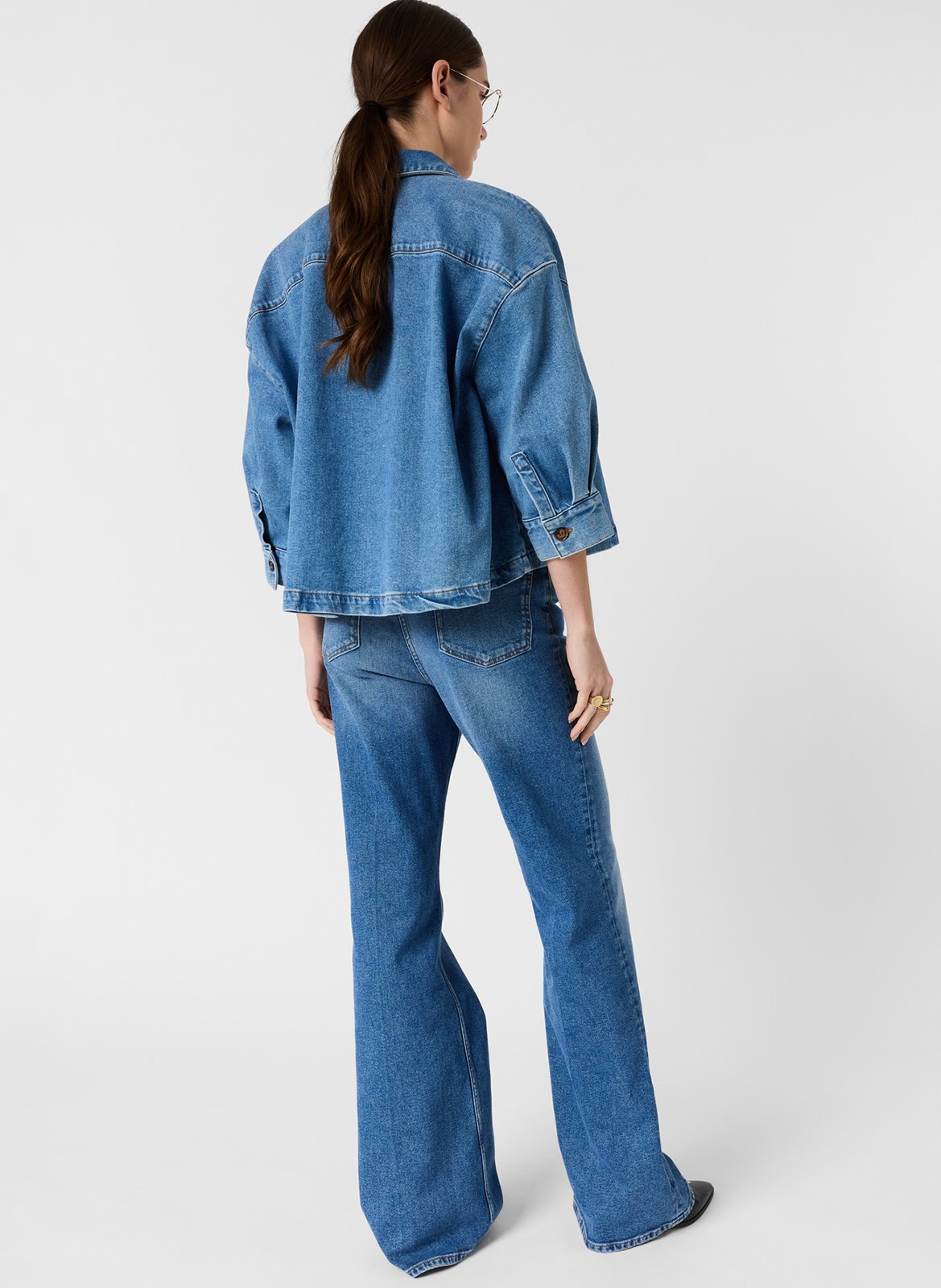 Cotton and linen shirt with classic collar GERARD DAREL Blue