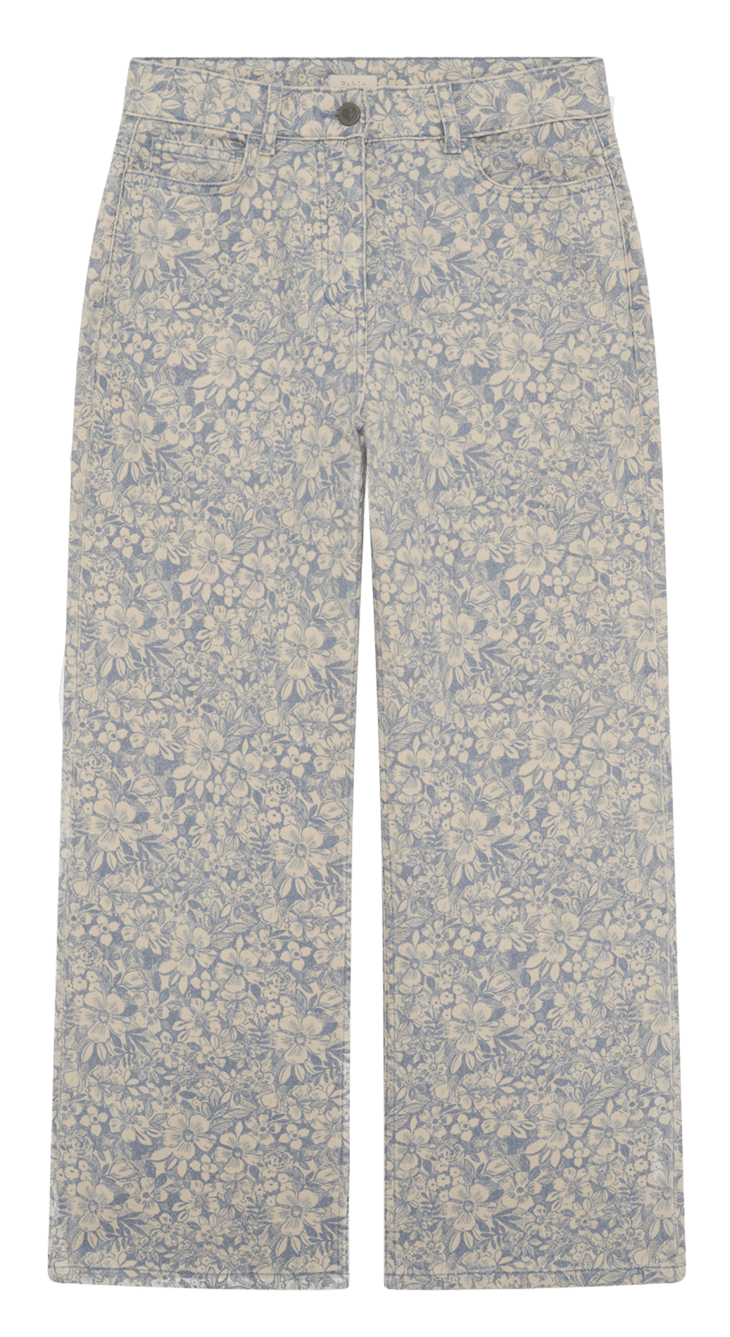 Wide-leg jeans with floral pattern PABLO Blue
