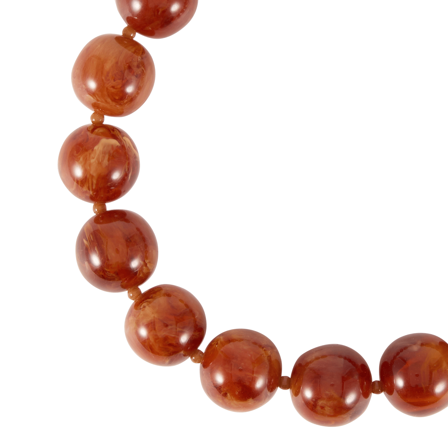 Collier à perles FEEKA Marron