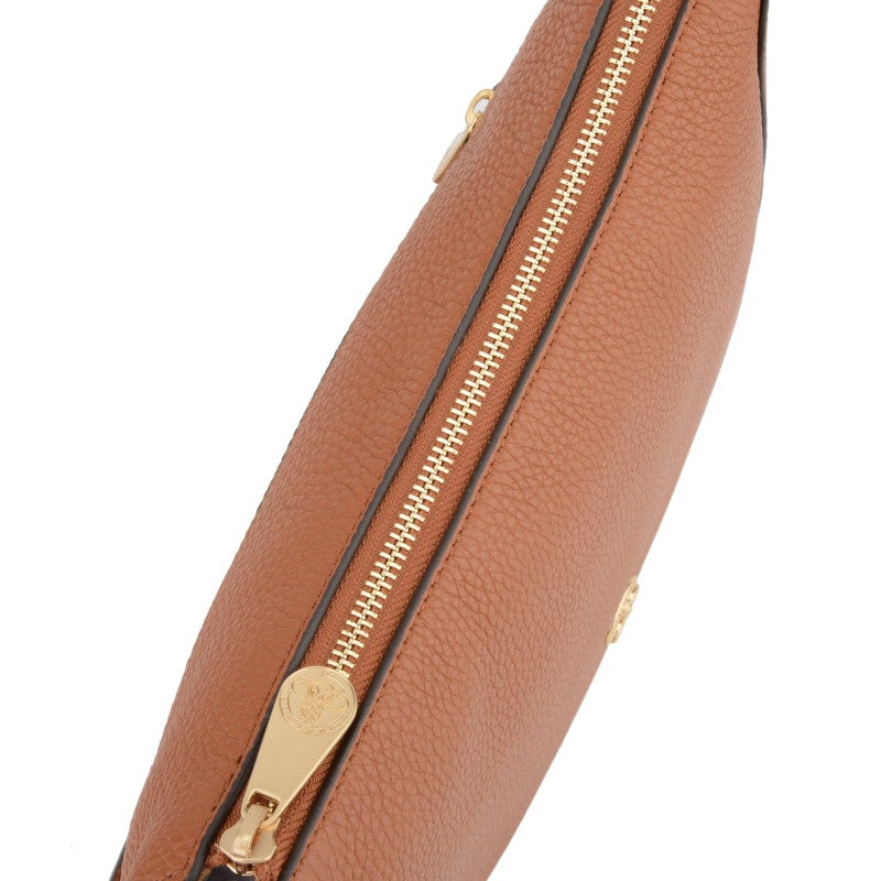 Crossbody bag in cowhide leather Brown