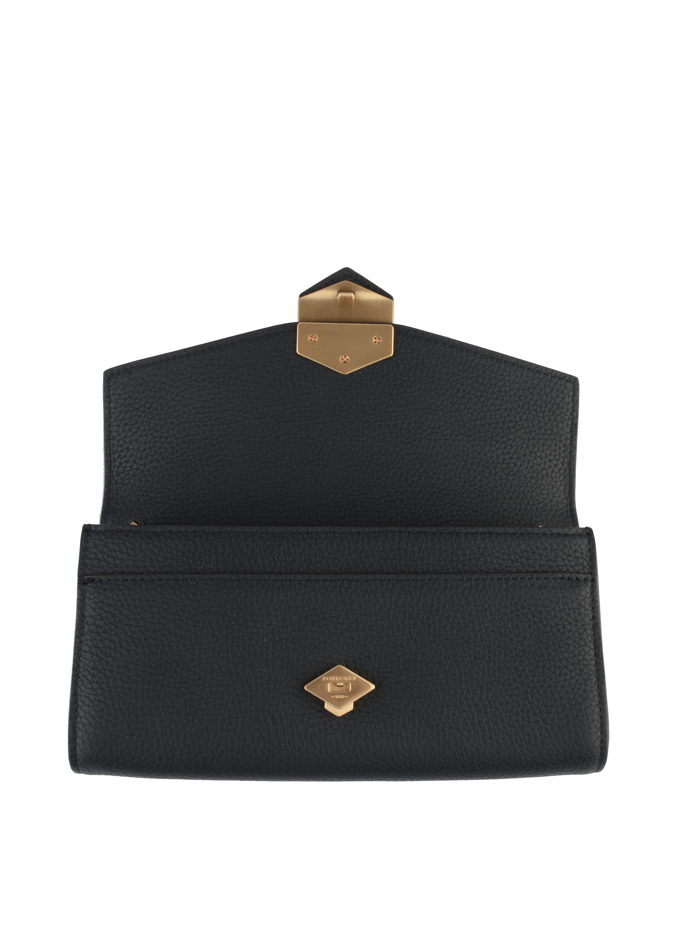 Calfskin leather shoulder bag Blue