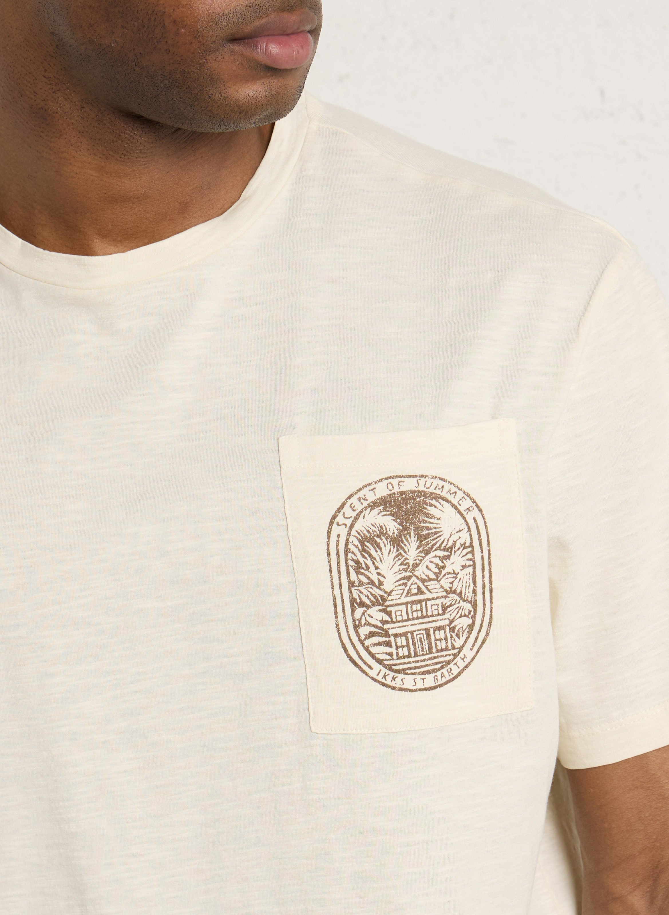 Ronde hals T-shirt met kroon IKKS Wit