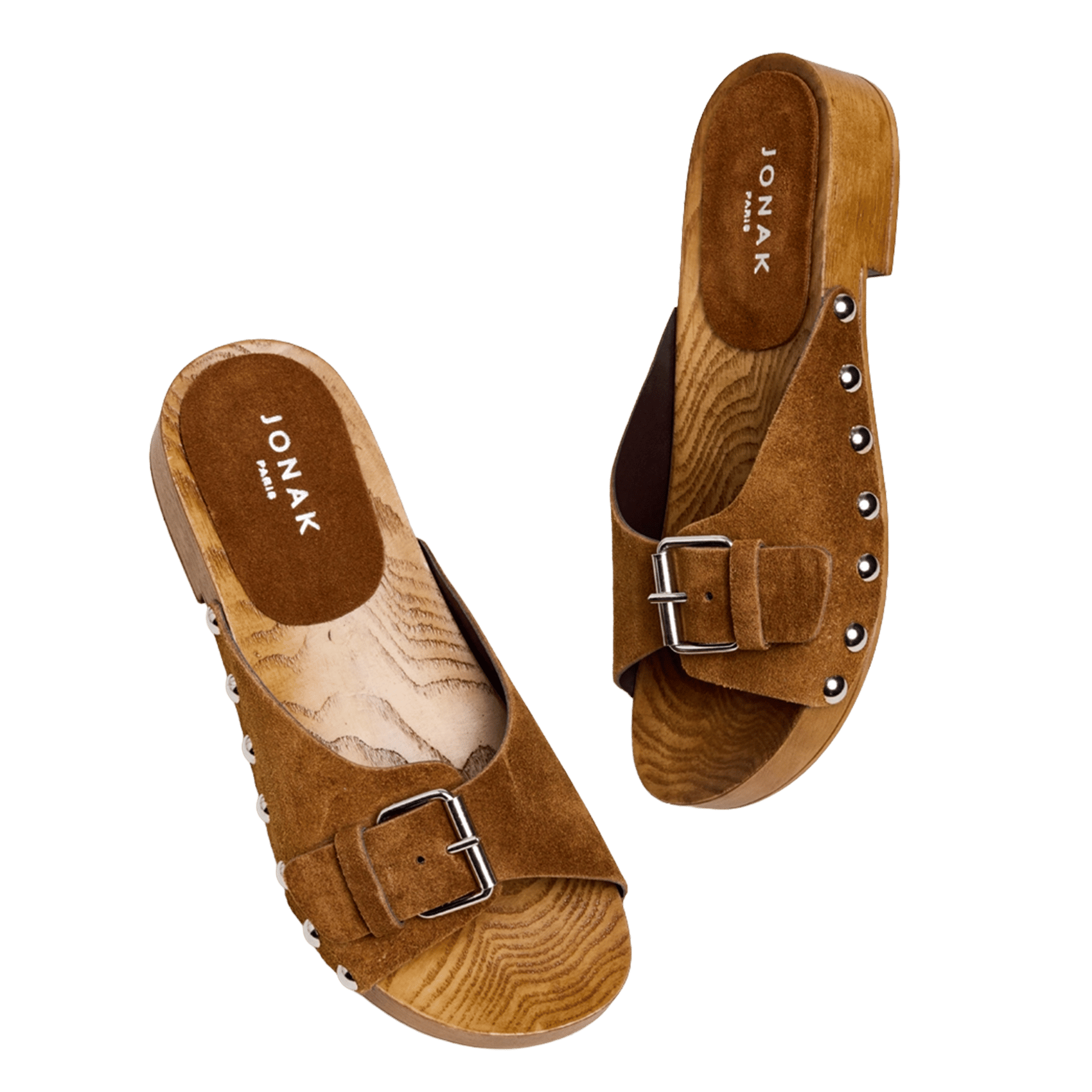 Leather mules JONAK Brown