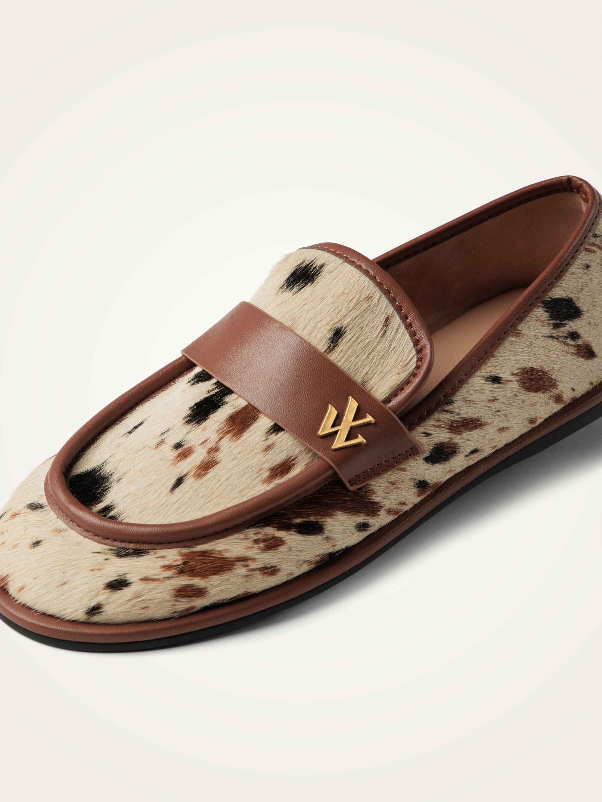 Flat leather loafers Multicolored