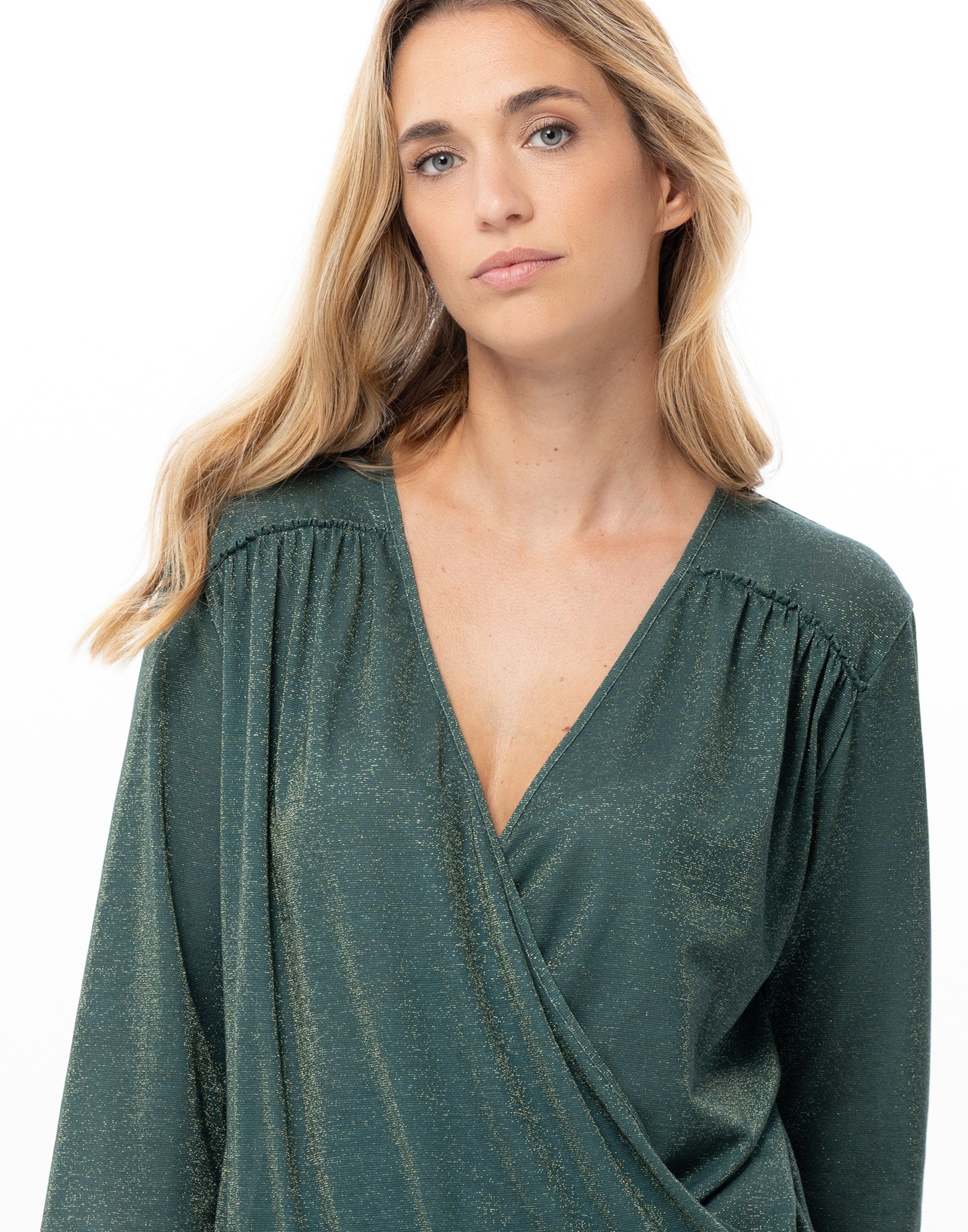 Ensemble homewear en maille lurex LE CHAT Vert