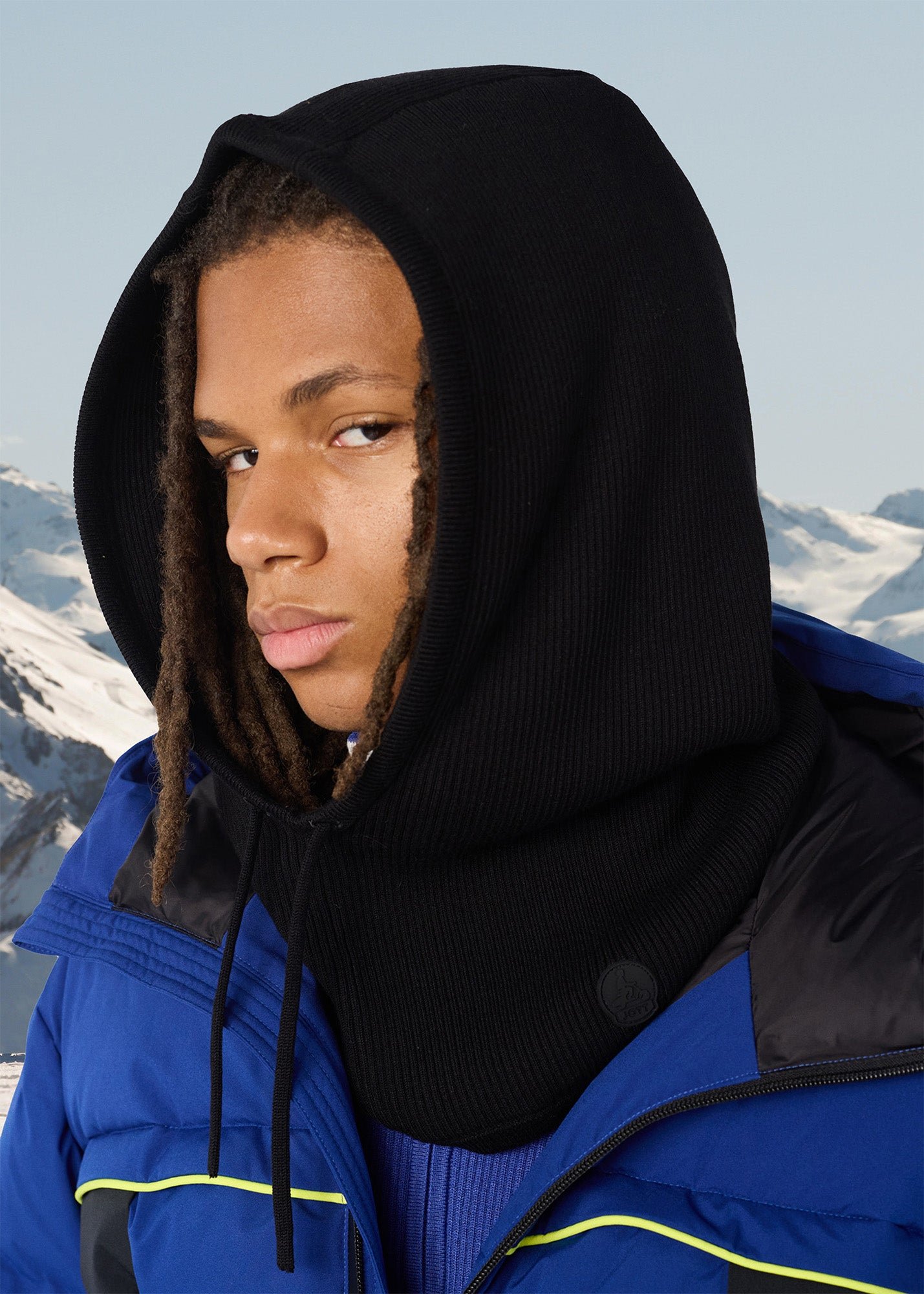 Knit hooded cagoule JOTT Black