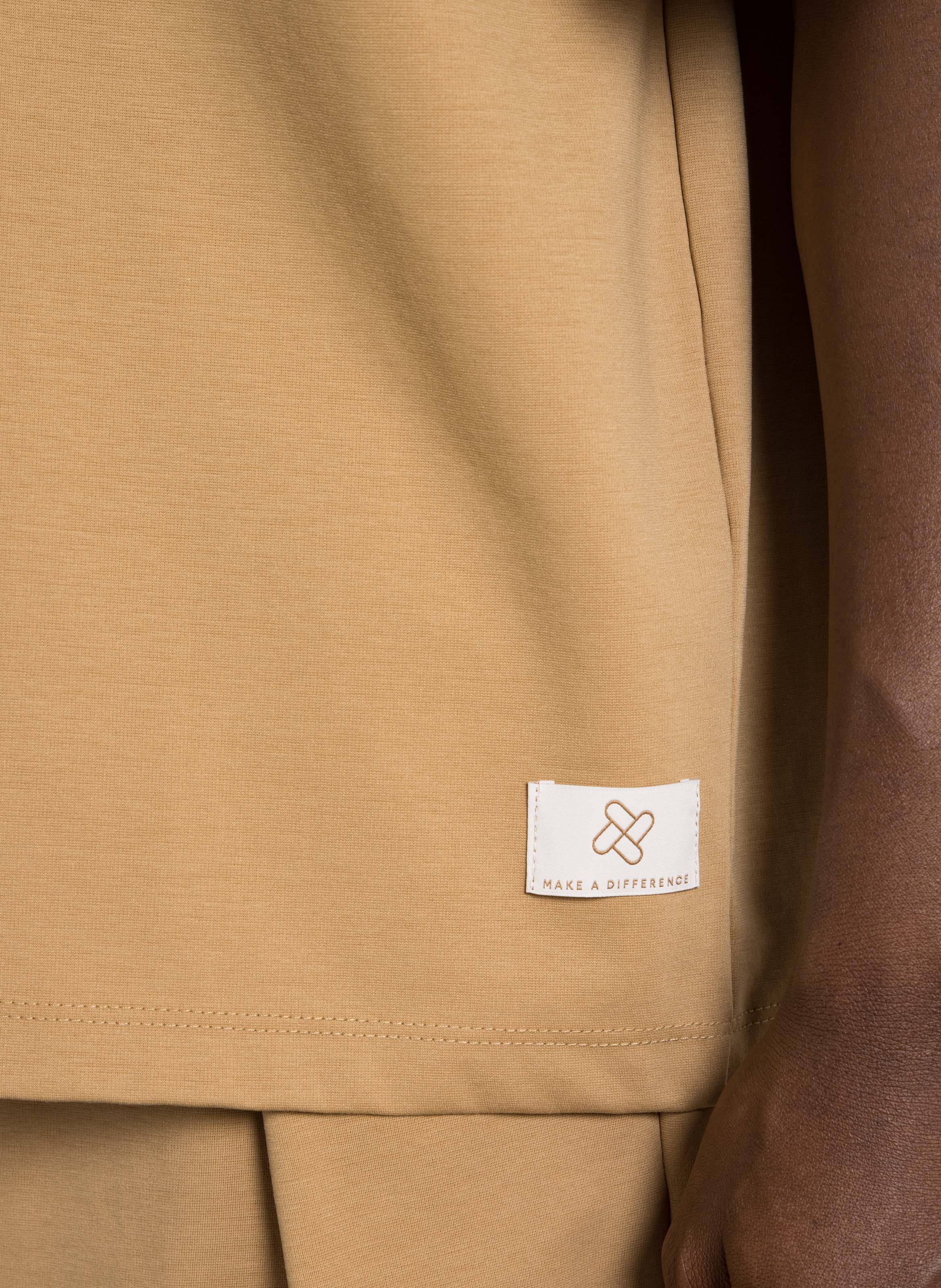 Gestreept T-shirt in marinelook met lange mouwen IMPERIAL Beige