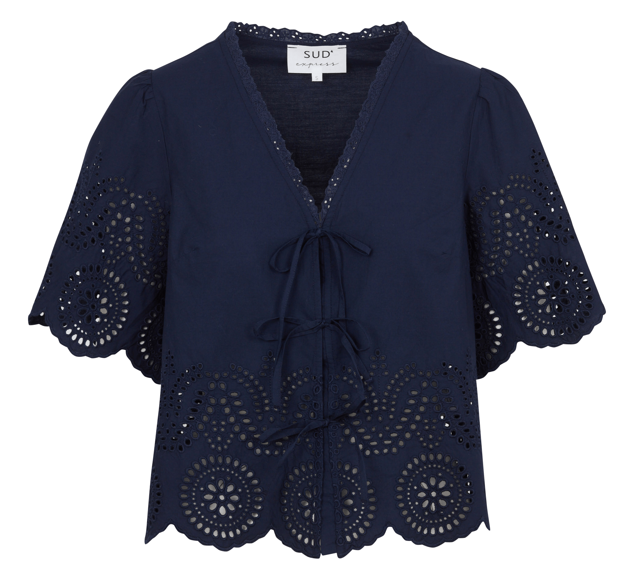 Ruimvallende, katoenen top SUD EXPRESS Blauw