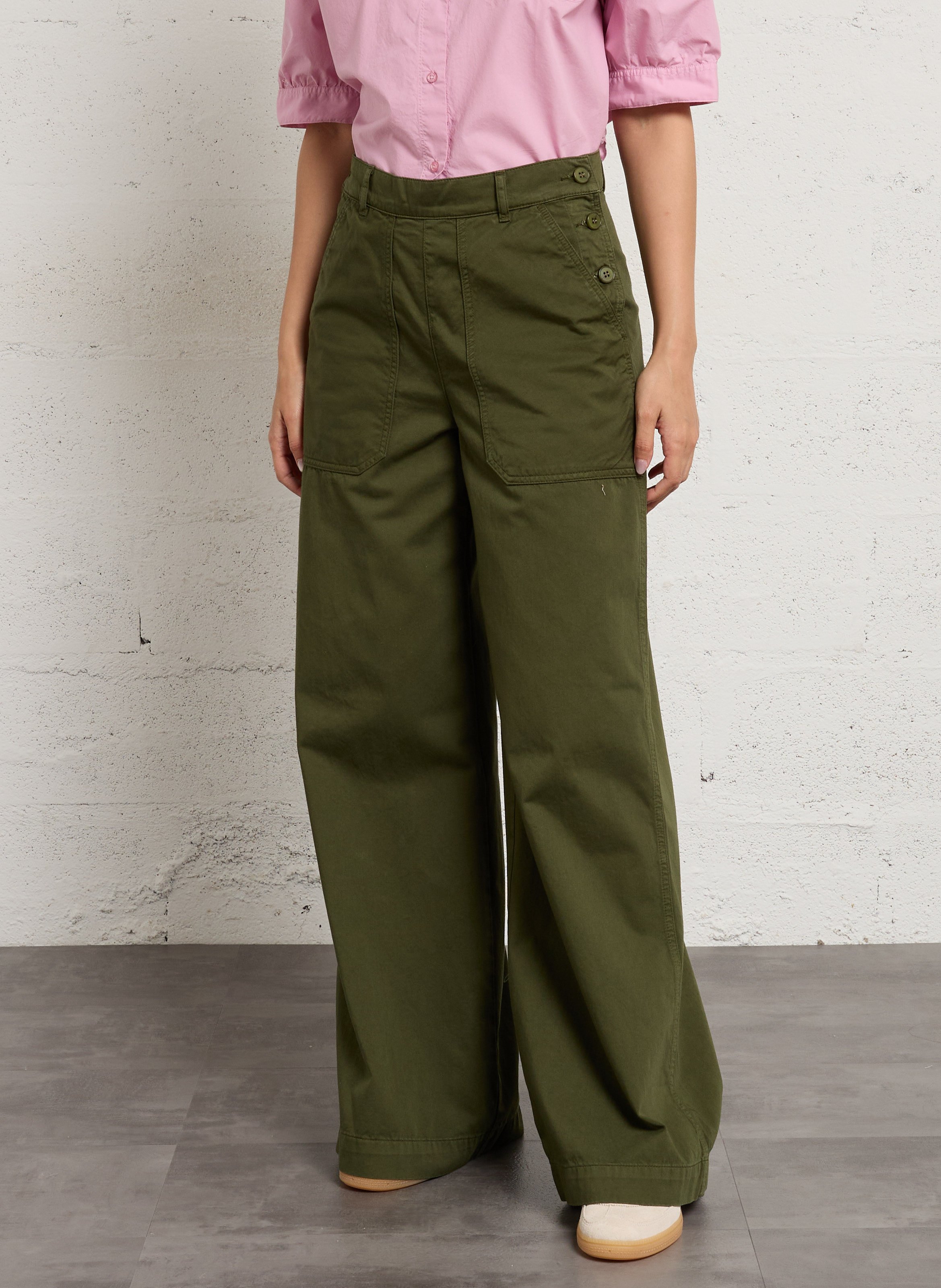 Wide-leg pants with braces BENSIMON