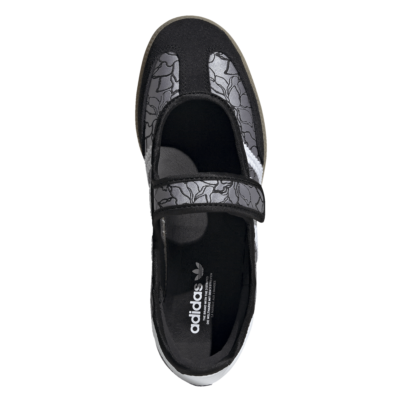 Low-top printed Velcro trainers ADIDAS Black